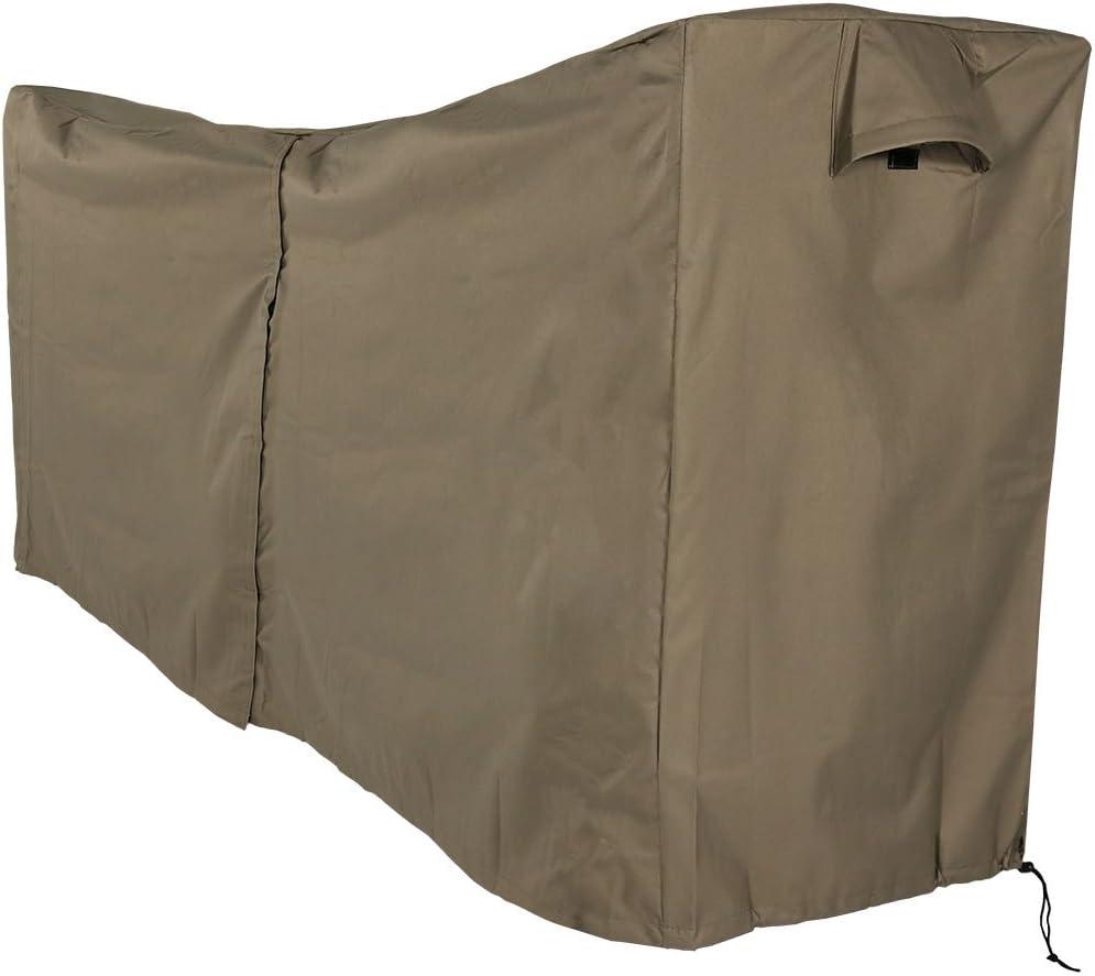 Sunnydaze Outdoor Weather-Resistant Durable Polyester with PVC Backing Firewood Log Hoop Cover - 8' - Khaki