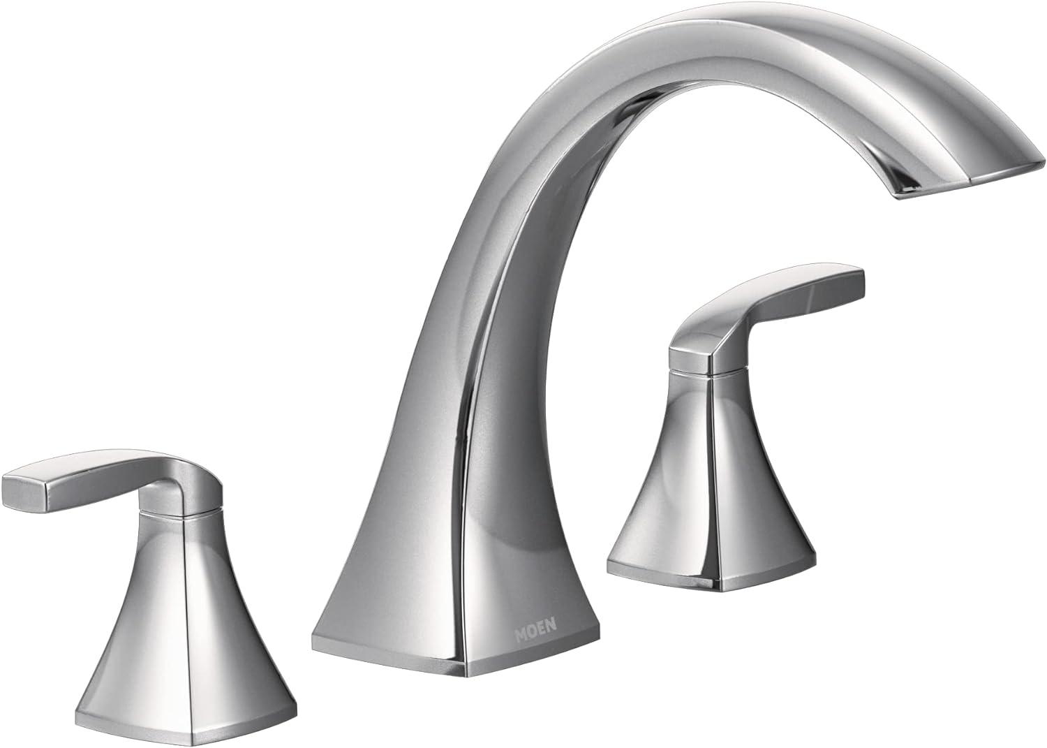 Elegant Polished Nickel Two-Handle Widespread Bathroom Faucet