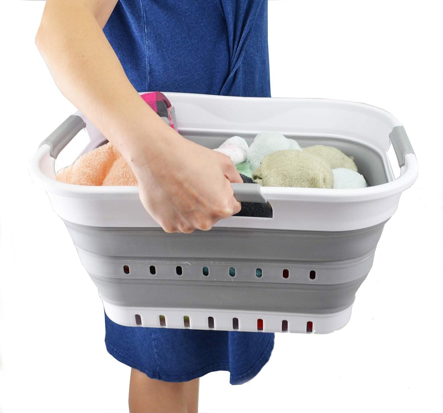 SAMMART Collpasible Laundry Basket (19L Collapsible Laundry Basket with Holes