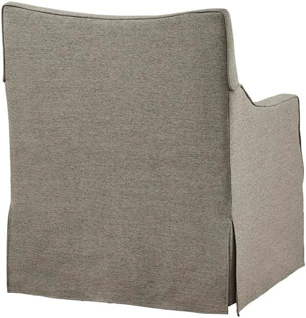 Martha Stewart London Skirted Swivel Chair Tan: Upholstered Polyester, No Assembly Required