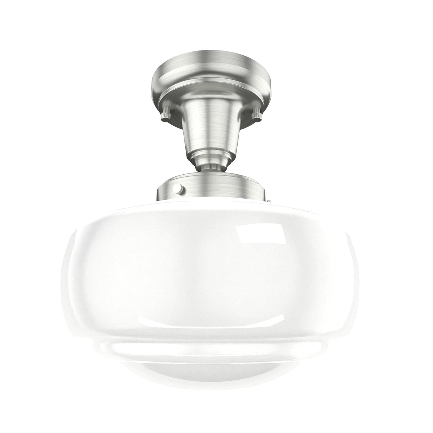 Saddle Creek 1 - Light Single Schoolhouse Pendant with Glass