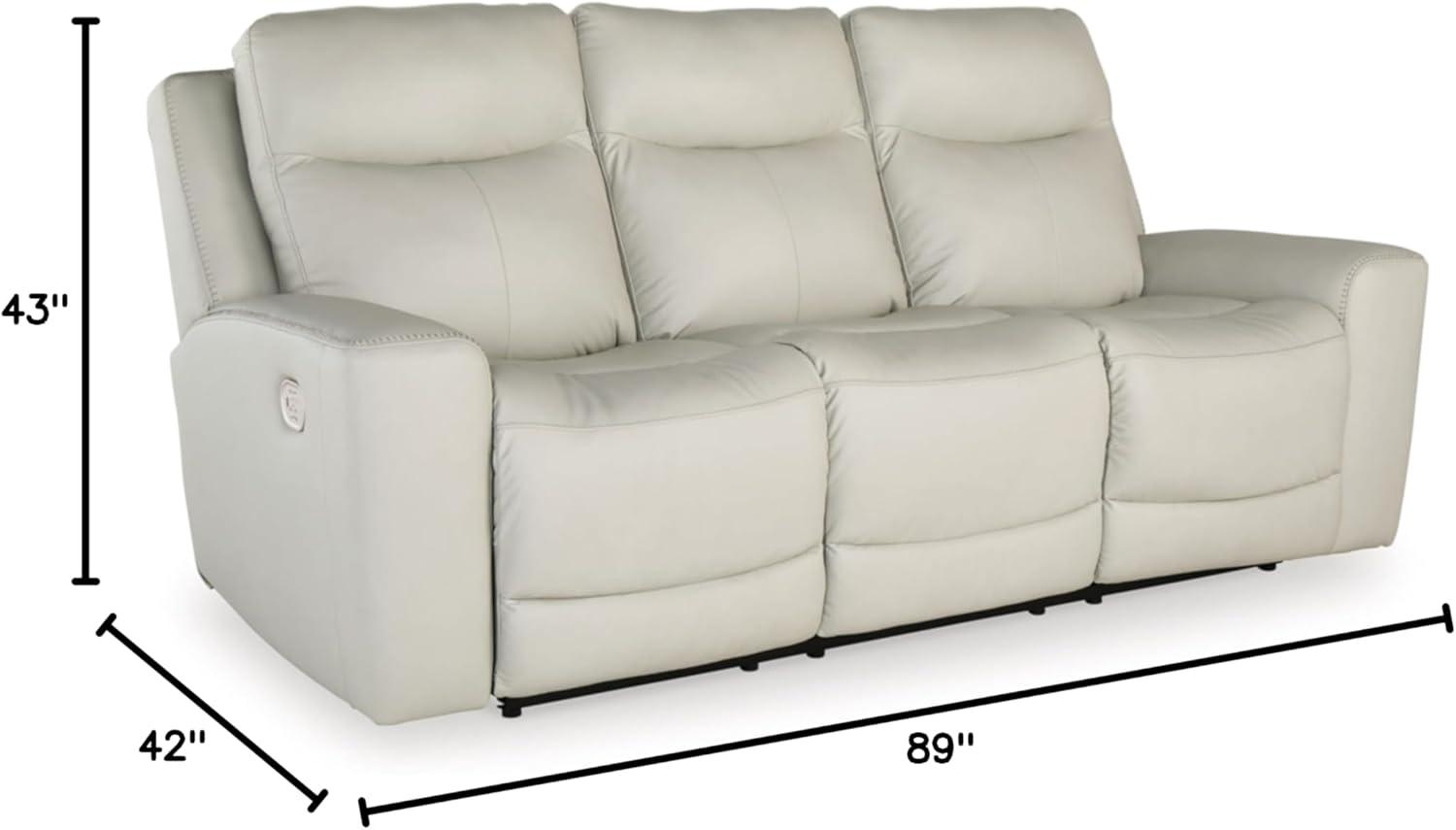 Ashley Furniture Mindanao Beige Power Reclining Sofa