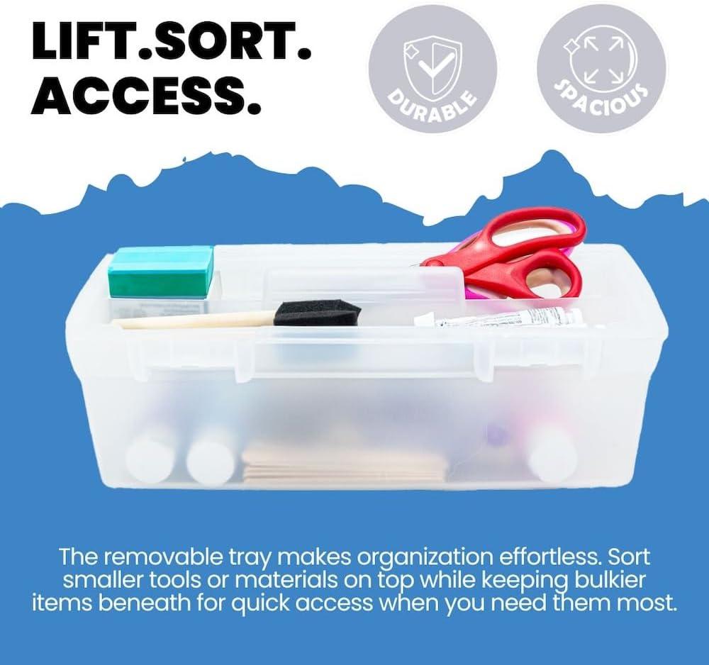 ArtBin Essentials Lift Out Tray Craft Storage Box with Handle, 13 inches, 1 Piece