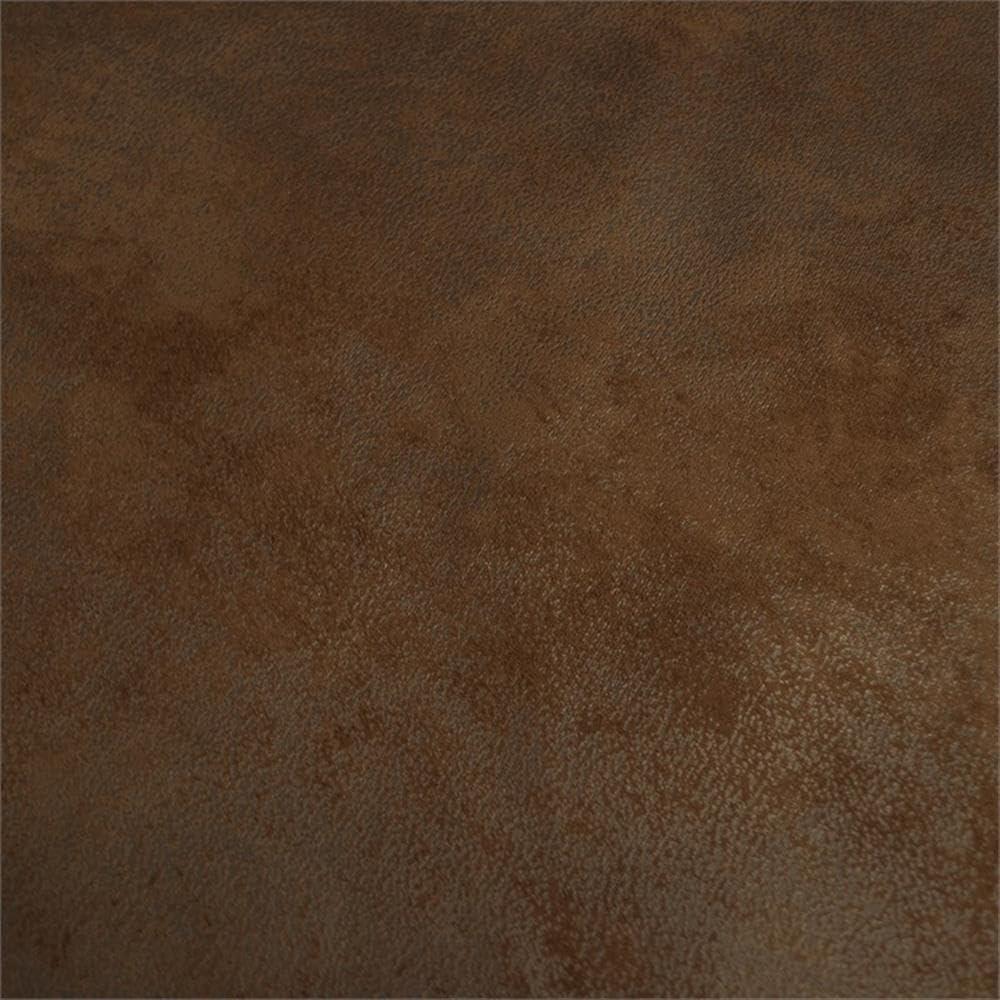 Brown Microfiber and Wood Accent Chair with Ottoman