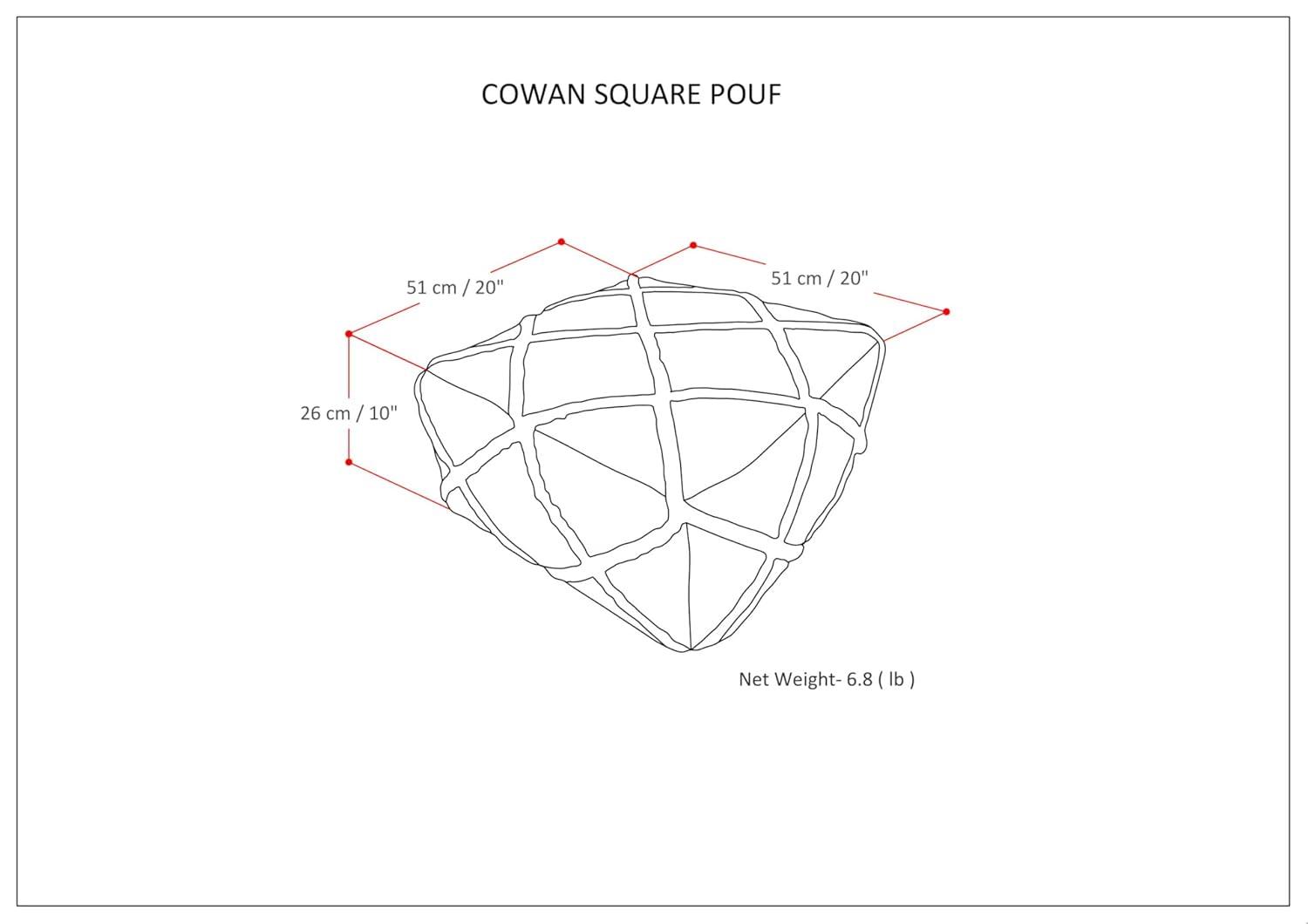 Simpli Home Cowan Upholstered Pouf