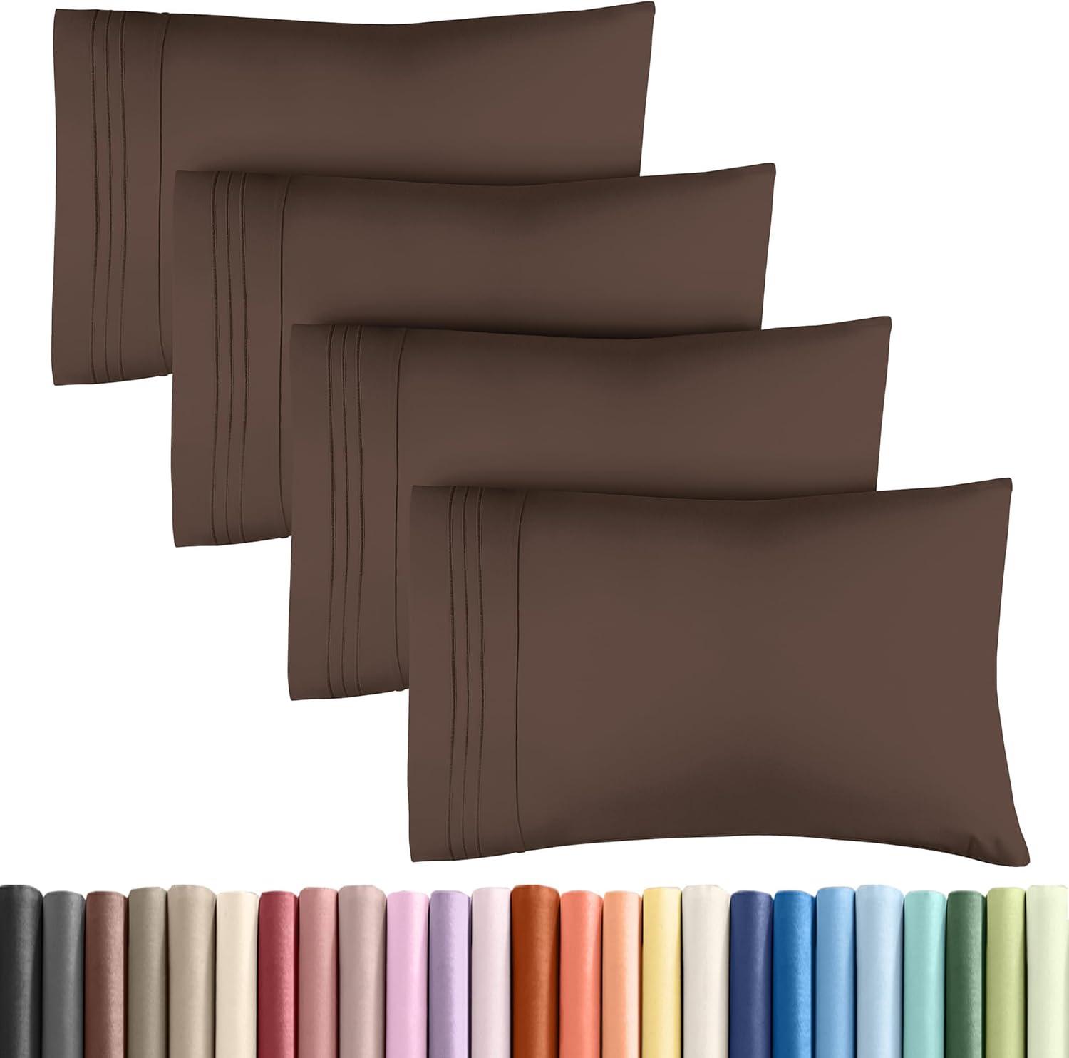 CGK Linens Soft Double Brushed Soft & Cooling Pillowcase - Set of 4