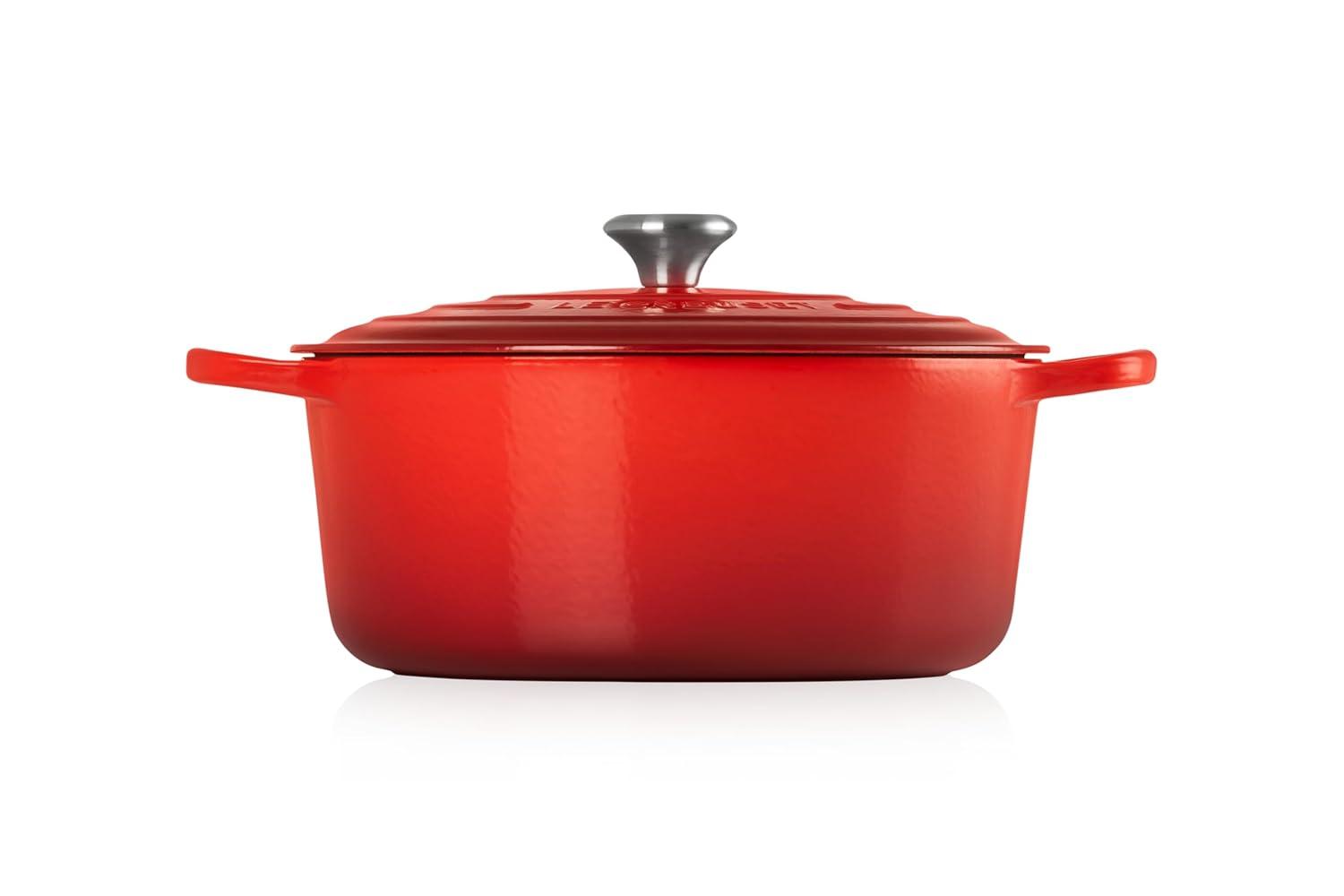 Le Creuset Enameled Cast Iron Signature Round Dutch Oven, 9 qt., Cerise