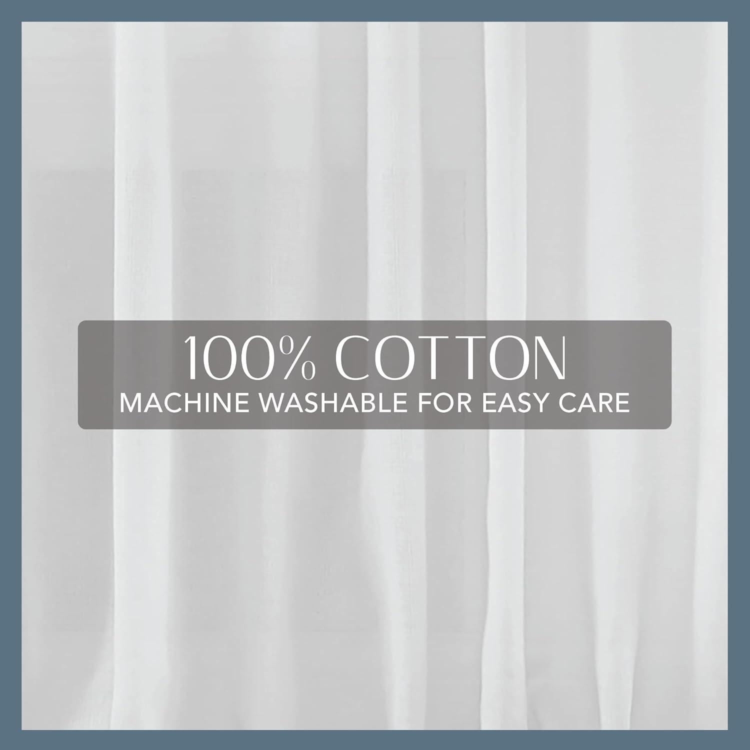 Elrene Bella Tab-Top Ruffle Cottagecore Single Sheer Window Curtain Panel - Elrene Home Fashions