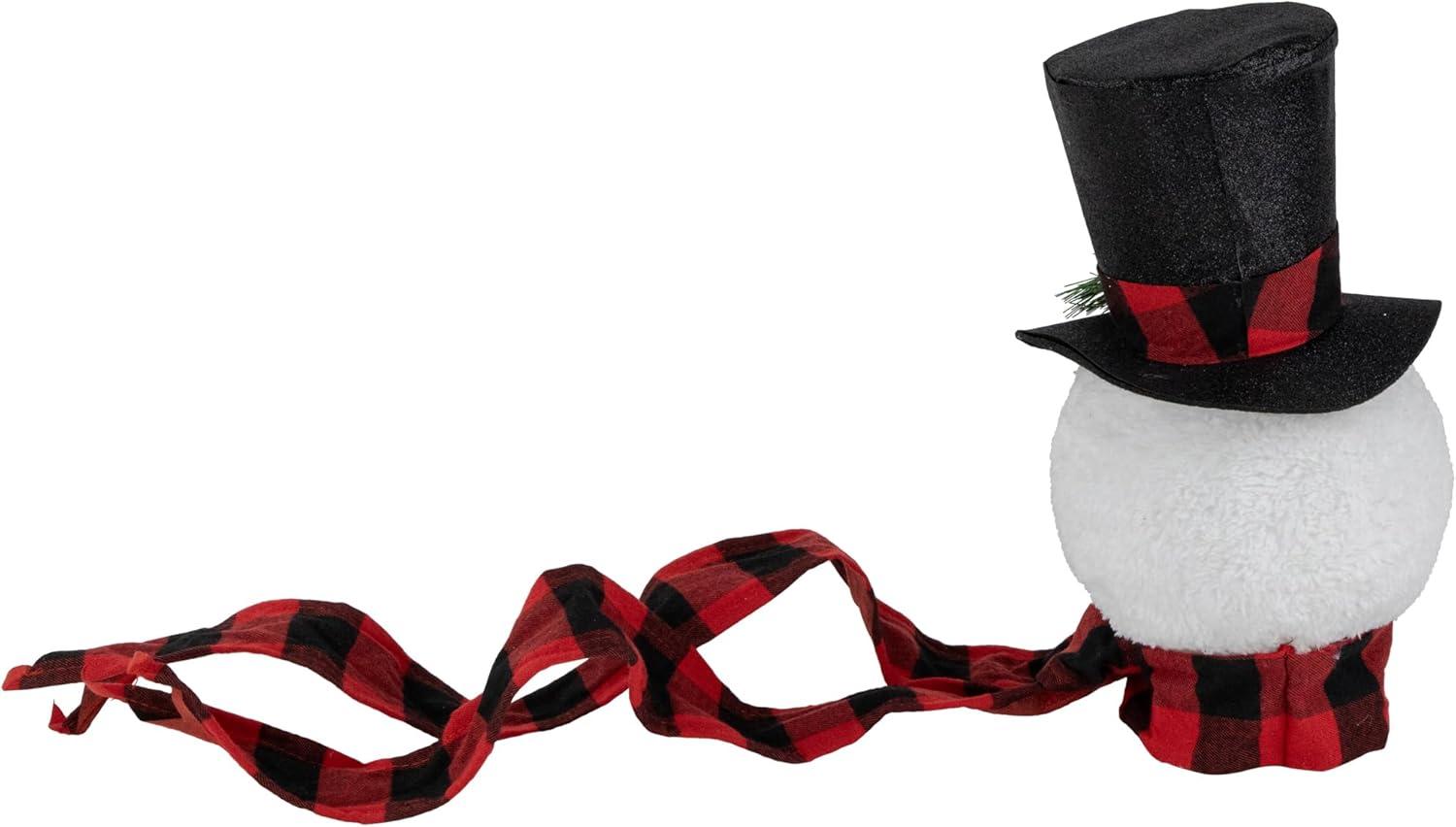 Northlight Plush Snowman in Top Hat Christmas Tree Topper -12" - Unlit