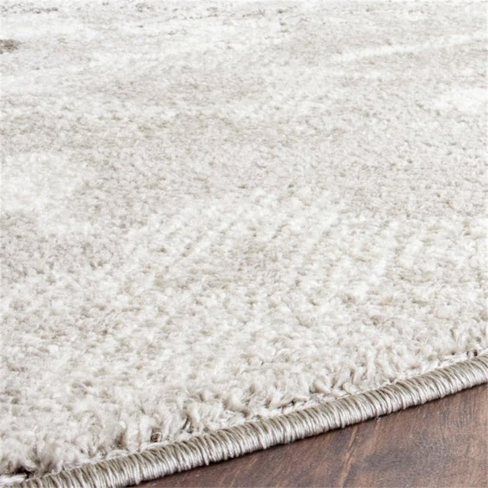 Adirondack ADR114 Machine Made Indoor Area Rug - Silver/Ivory - 8' Round - Safavieh