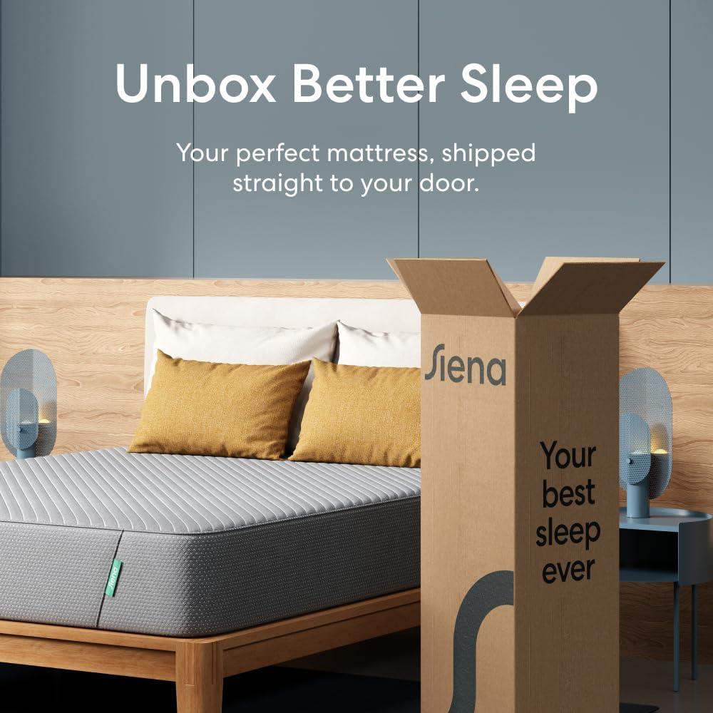 Siena 6" Queen Foam Mattress - Medium Firm - 180 Night Trial - Premium Pressure-Relieving Layers - 10 Year Warranty - Mattress in a Box - CertiPUR-US Certified