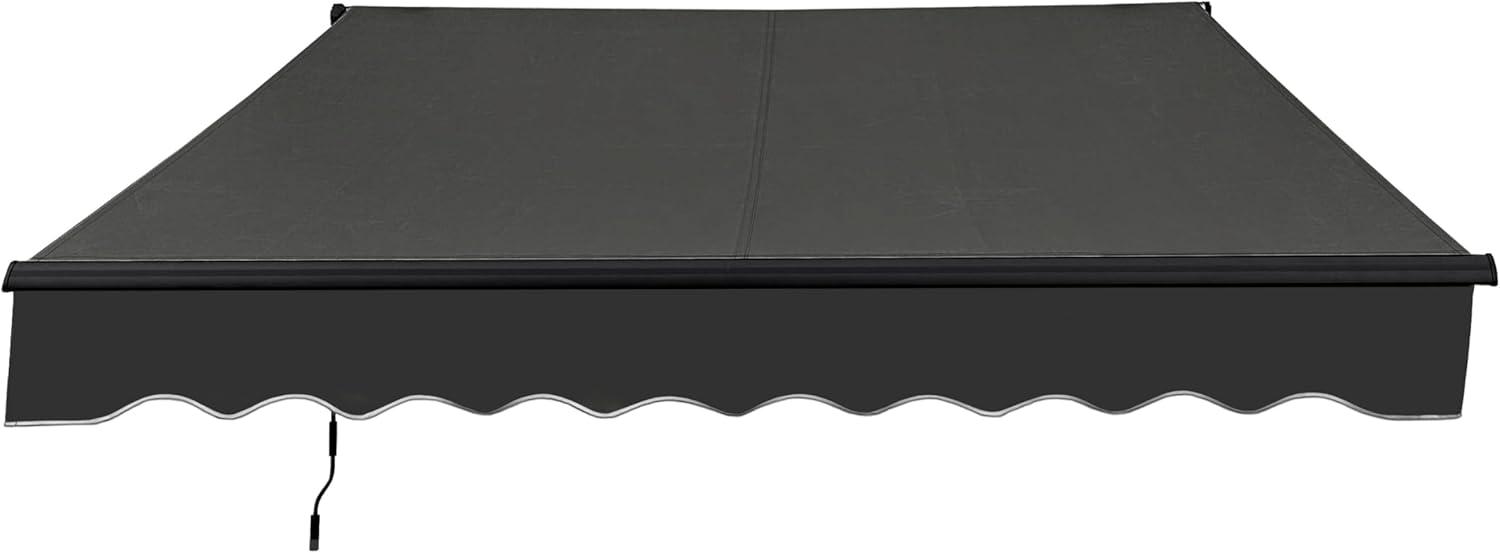 Motorized Retractable Patio Awning- Black Frame