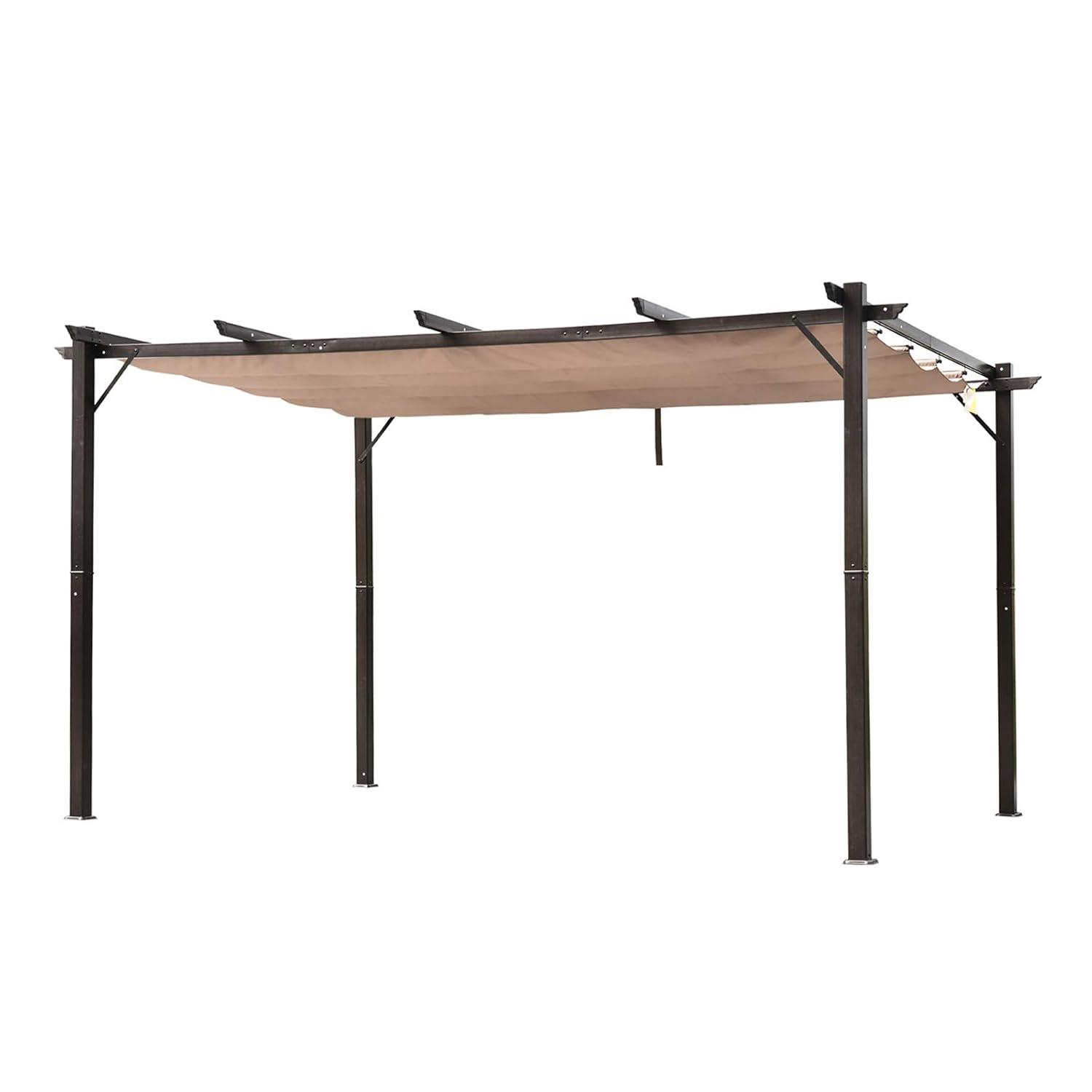 Outsunny Outsunny Pergola with Retractable Shade Canopy, Aluminum