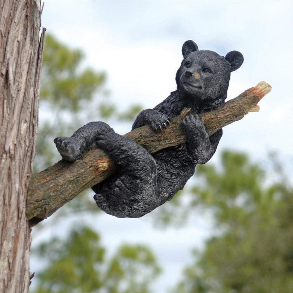 Design Toscano Up a Tree Black Bear Cubs Climbing and Hangings Statue Set