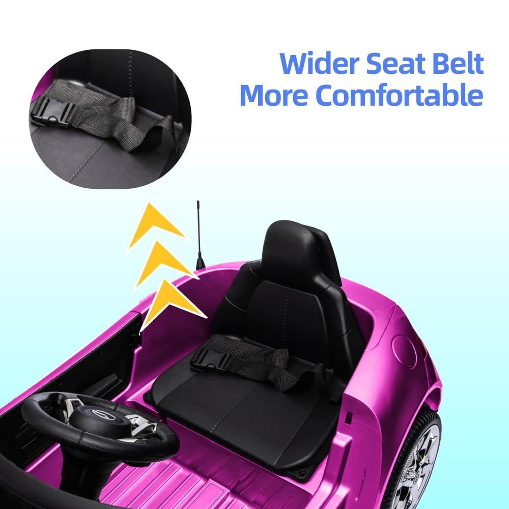 Coche para Niños, mazda mx-5 rf, Coche para Montar con Motor de 12 V con control remoto de 2,4 G, Coche de Juguete Eléctrico de Velocidad Ajustable para Niños de 3 a 6 Años, Blanco