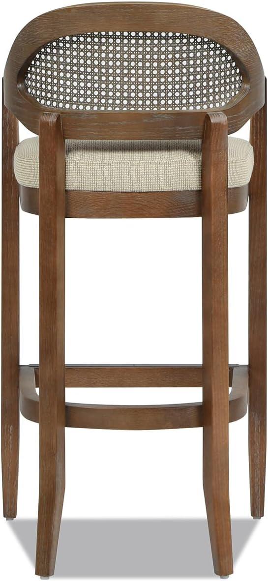 Jennifer Taylor Home Americana Mid-Century Modern 30.5" Cane Back Barstool