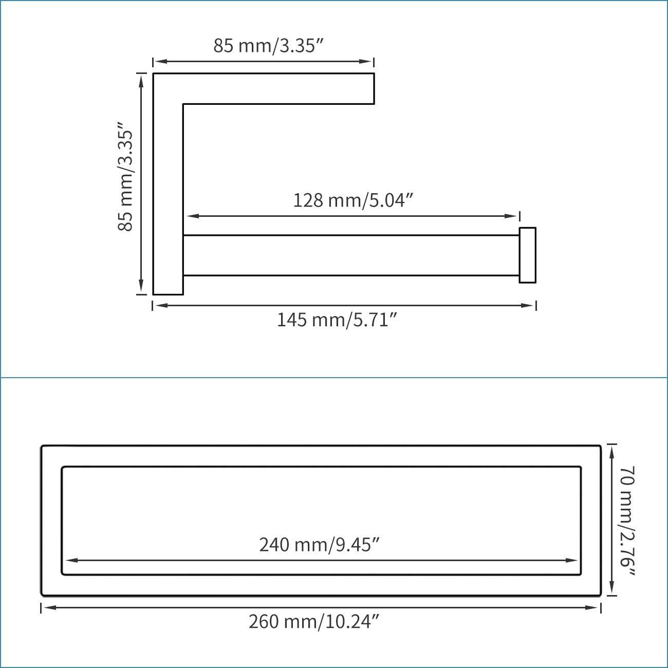 Matte Black Stainless Steel Bathroom Hardware Set