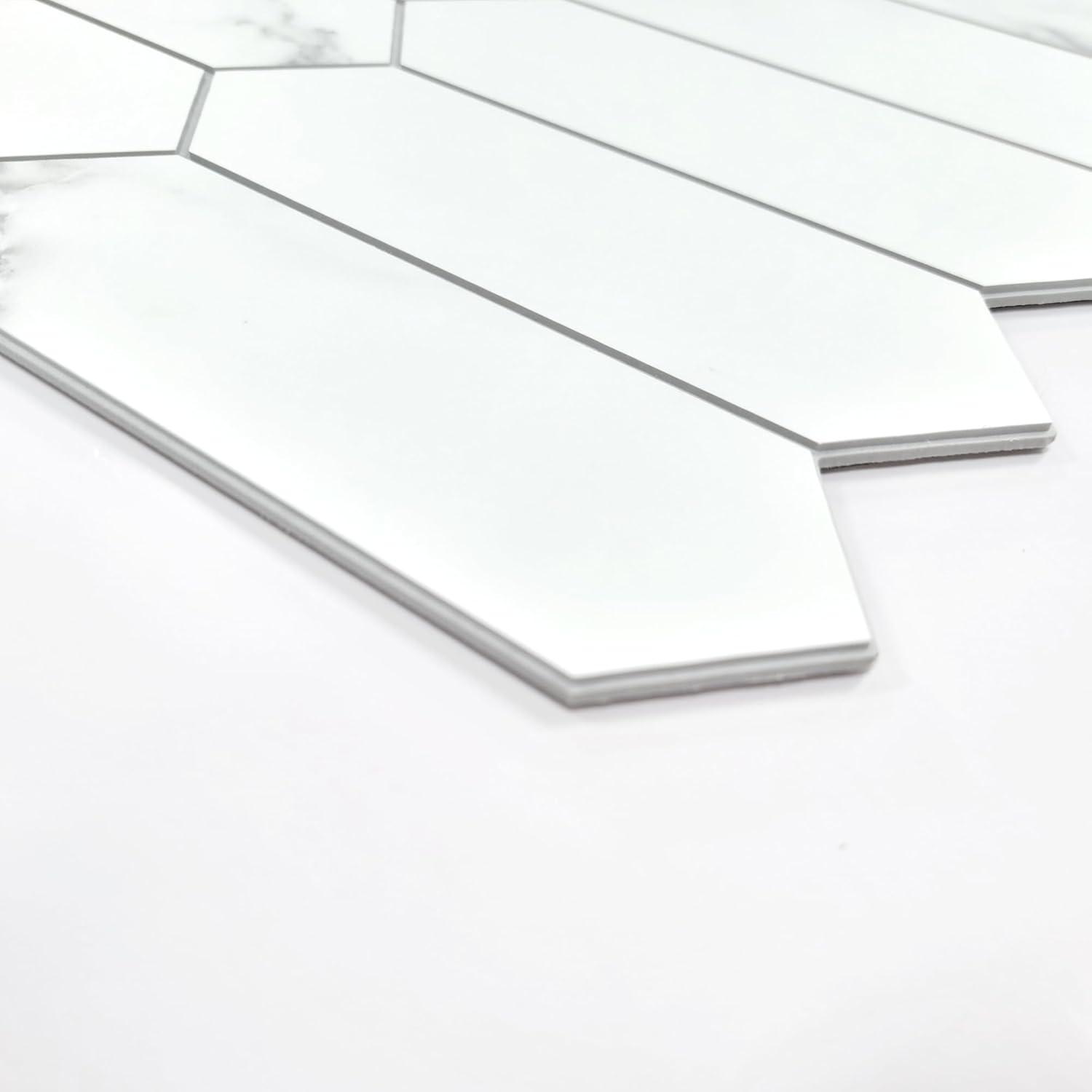 12" x 11.22" Stone Composite Peel & Stick Mosaic Tile