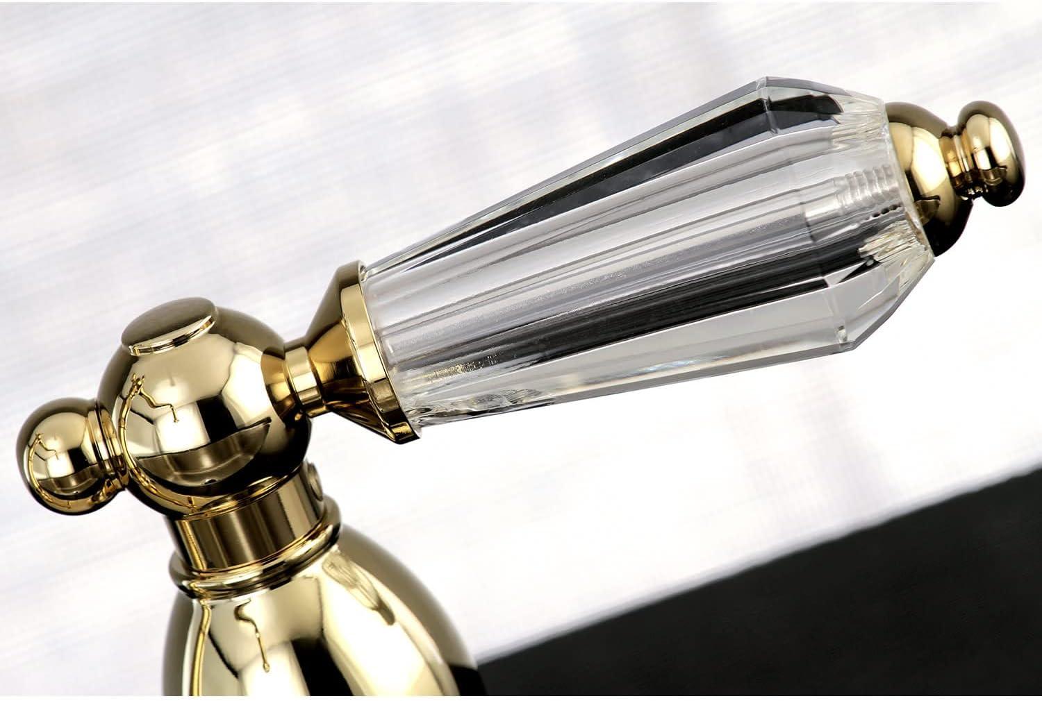 Kingston Brass Wilshire Two-Handle 4-Hole 8" Centerset Kitchen Faucet with Brass Side Sprayer