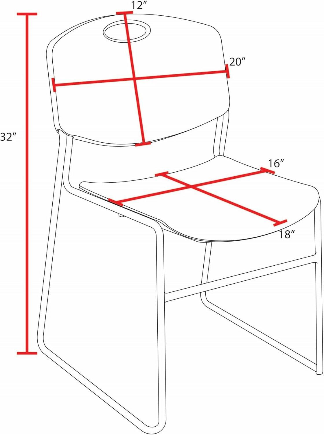 Regency Regency Zeng Ultra Compact Metal Frame Armless Stackable Chair (Set of 50)