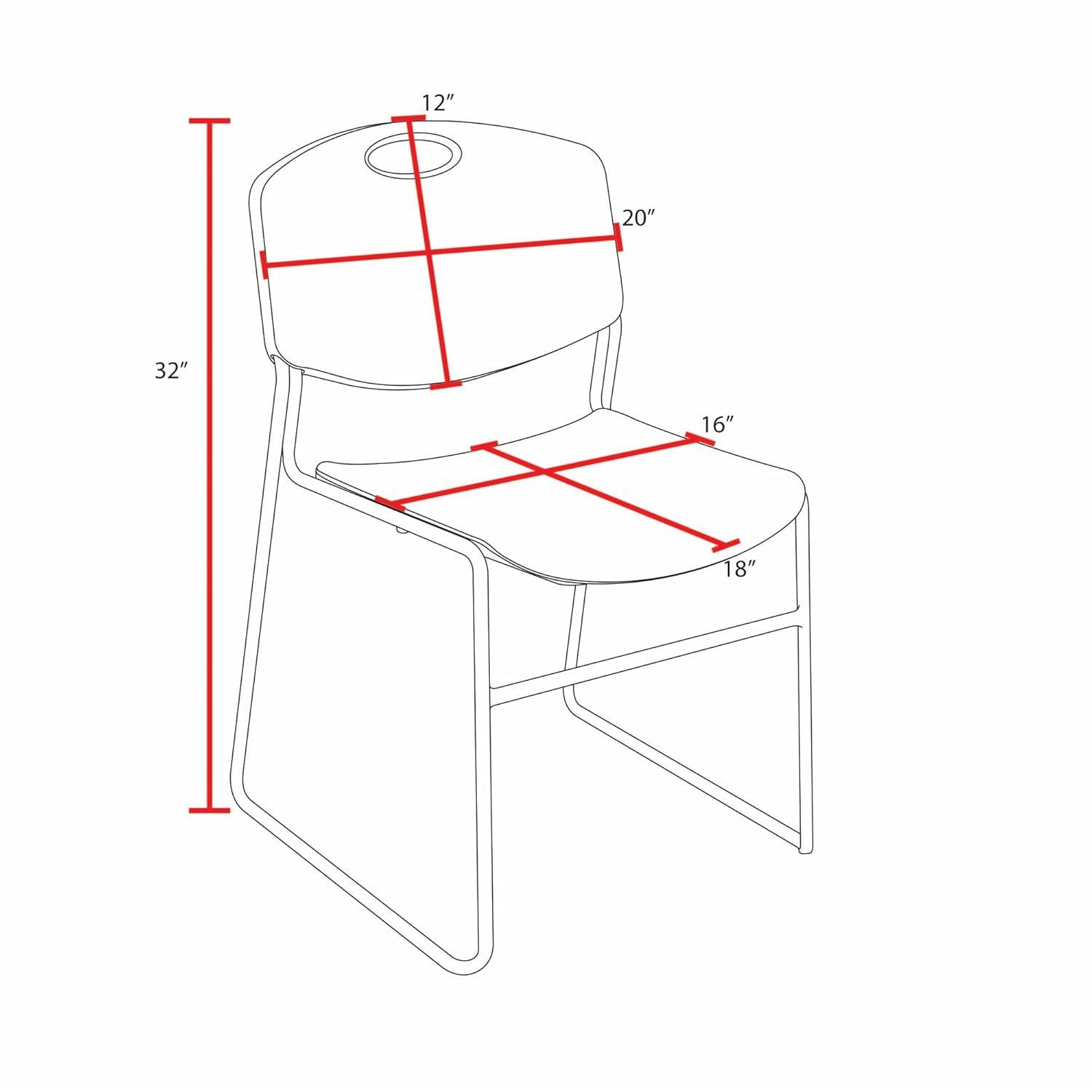 Regency Regency Zeng Ultra Compact Metal Frame Armless Stackable Chair (Set of 50)