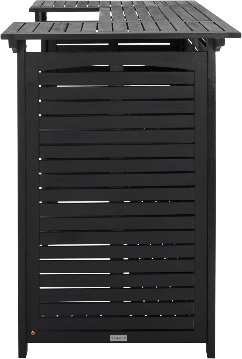 Monterey Patio Outdoor Bar Table - Black - Safavieh