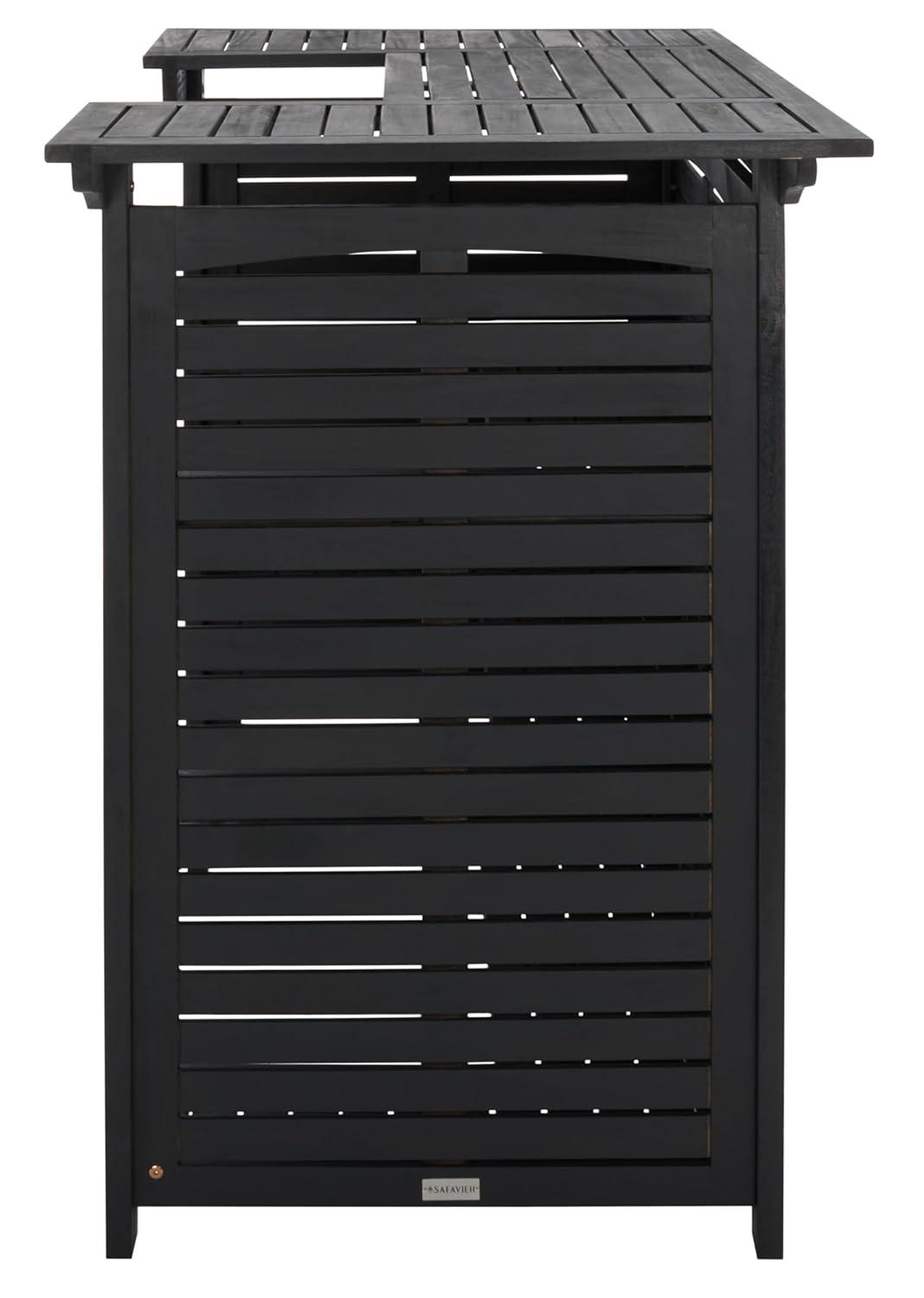 Monterey Patio Outdoor Bar Table - Black - Safavieh