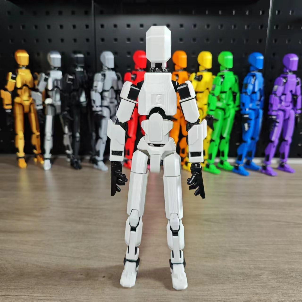5PCS Assembly Completed T13 Action Figure 3D Printed Multi-Jointed Movable,Lucky 13 Action Figures,Multi-Articular Action Figures,Desktop Decorations,Creative Gifts (5 Colors)