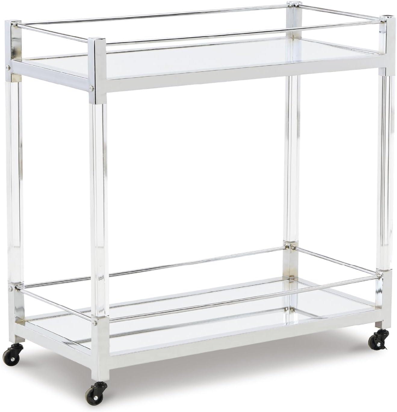 Ivy Bronx Chaseton Acrylic, Metal Bar Cart