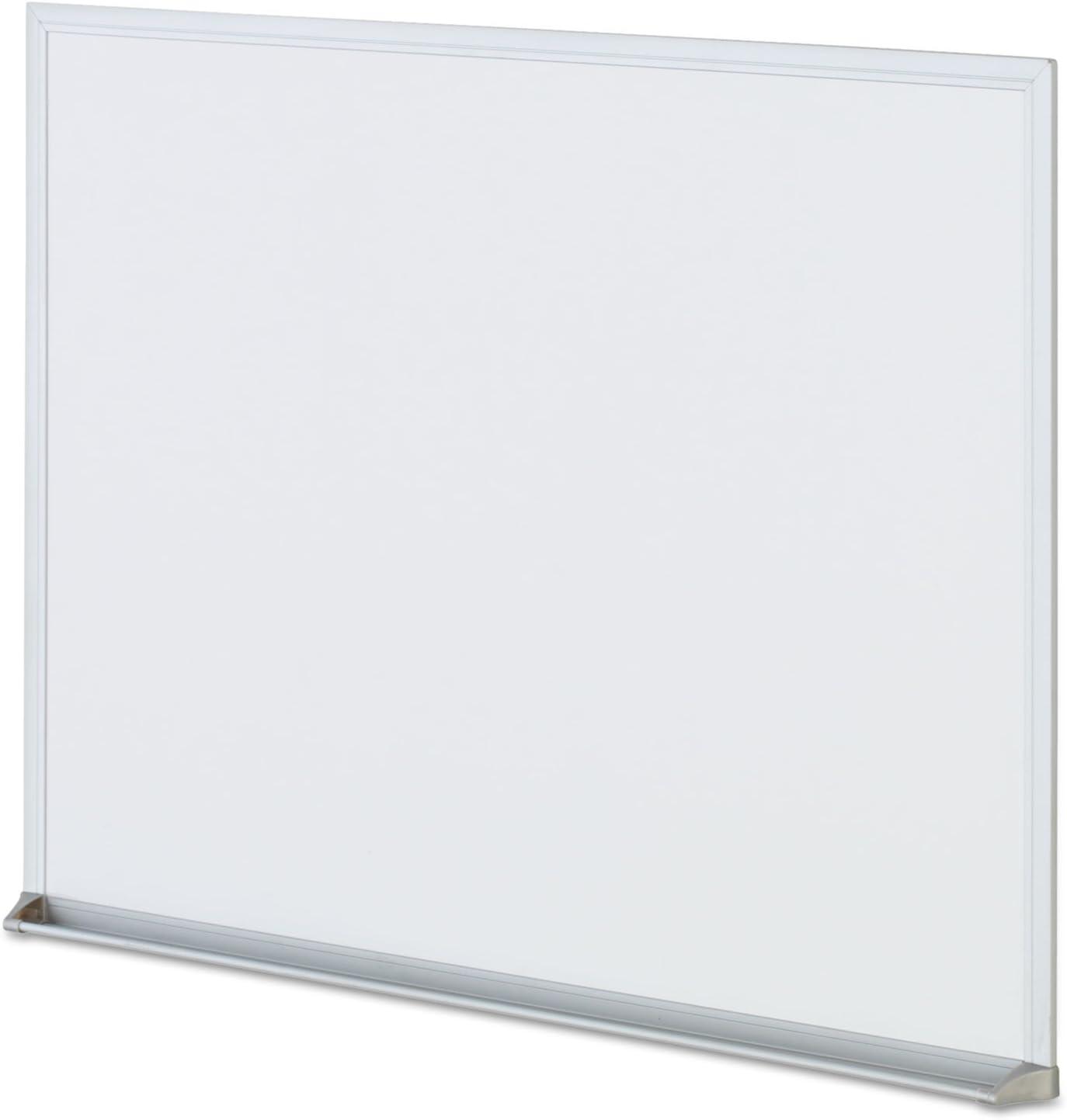 UNIVERSAL Dry-Erase Board Melamine 24 x 18 Satin-Finished Aluminum Frame 43622