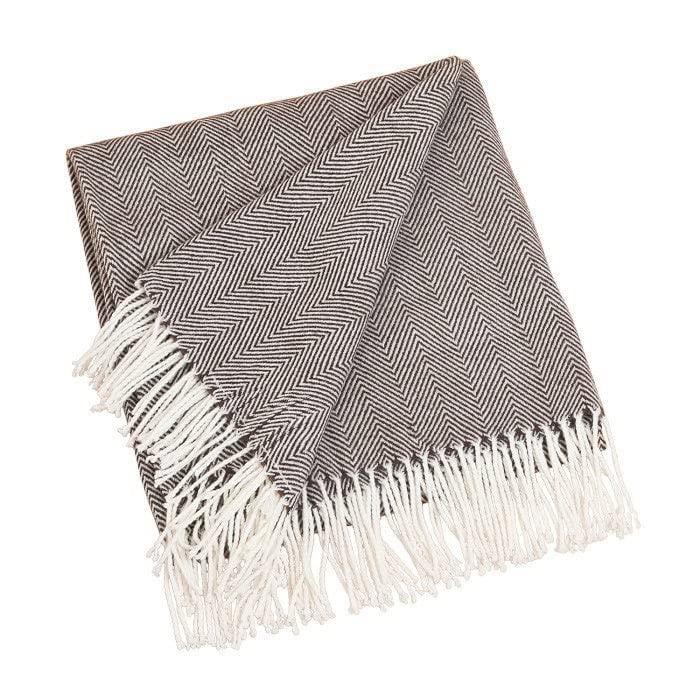 Saro Sevan Collection Hand Woven Throw Blanket