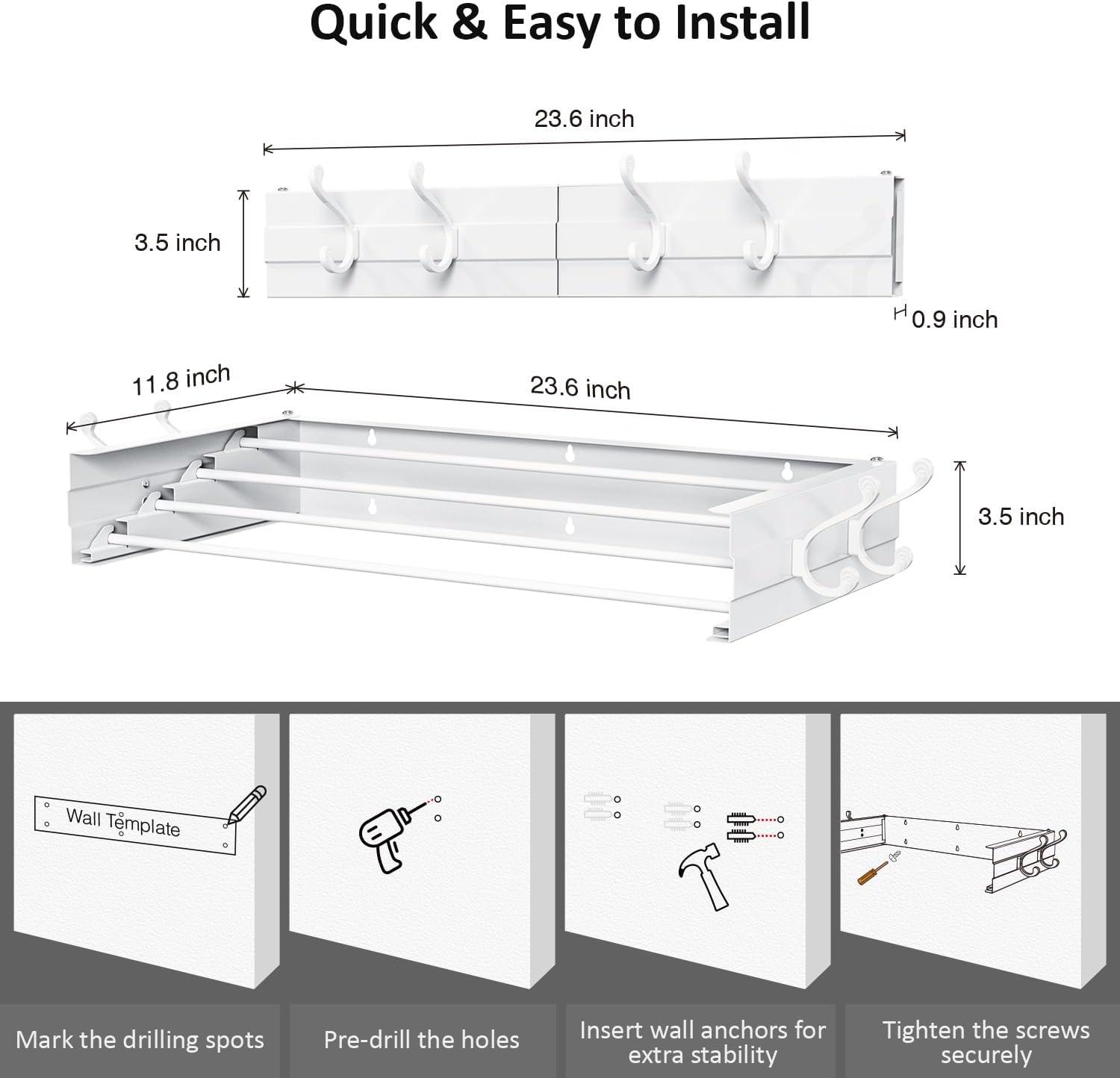 Filbop Metal Wall-Mounted Drying Rack