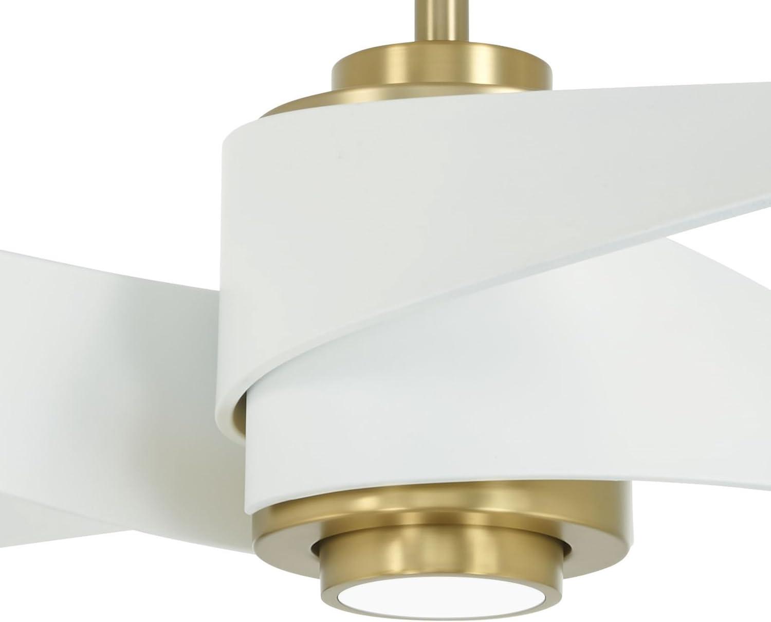 60" 4 - Blade LED Standard Ceiling Fan with Remote Control and Light Kit Included