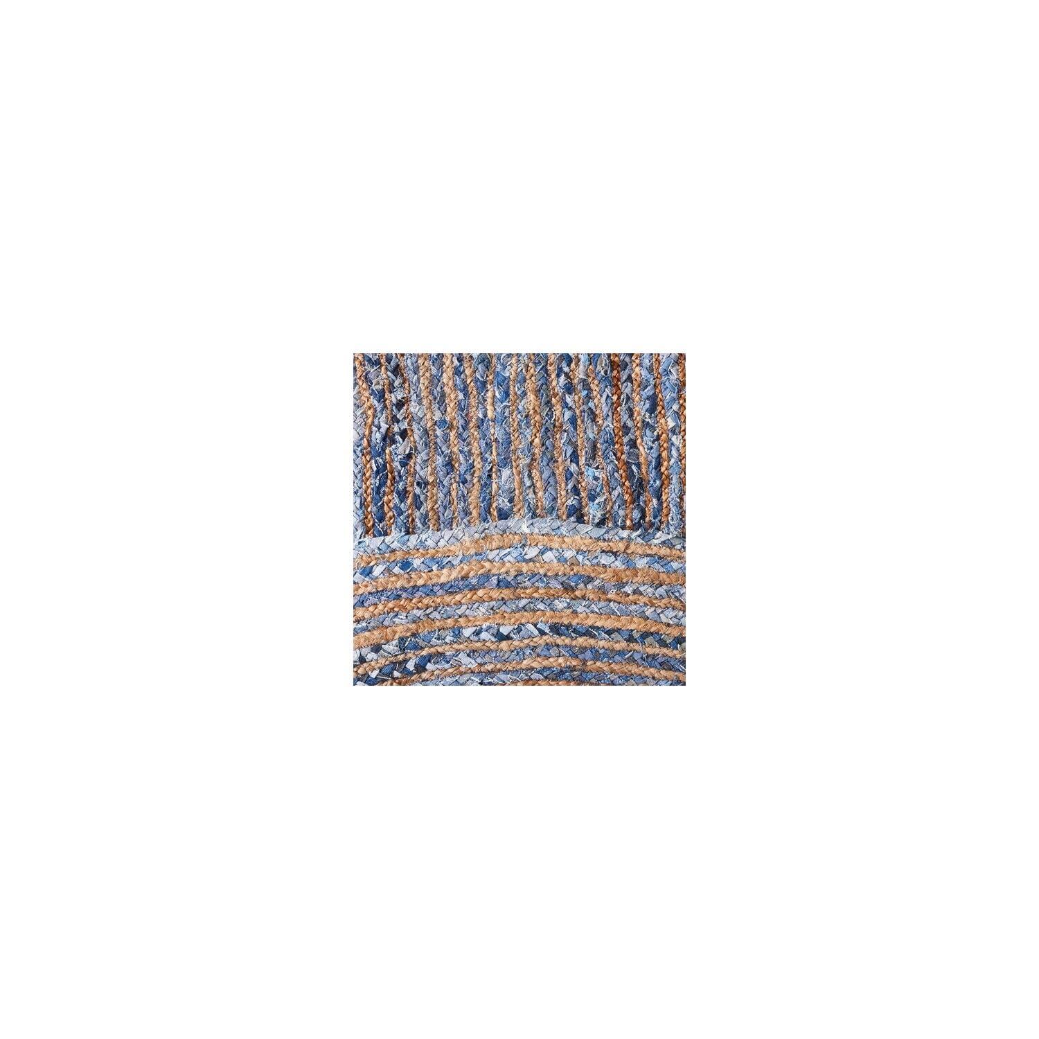 Cape Cod CAP202 Woven Indoor Accent Rug - Blue/Natural - 3'x5' Oval - Safavieh