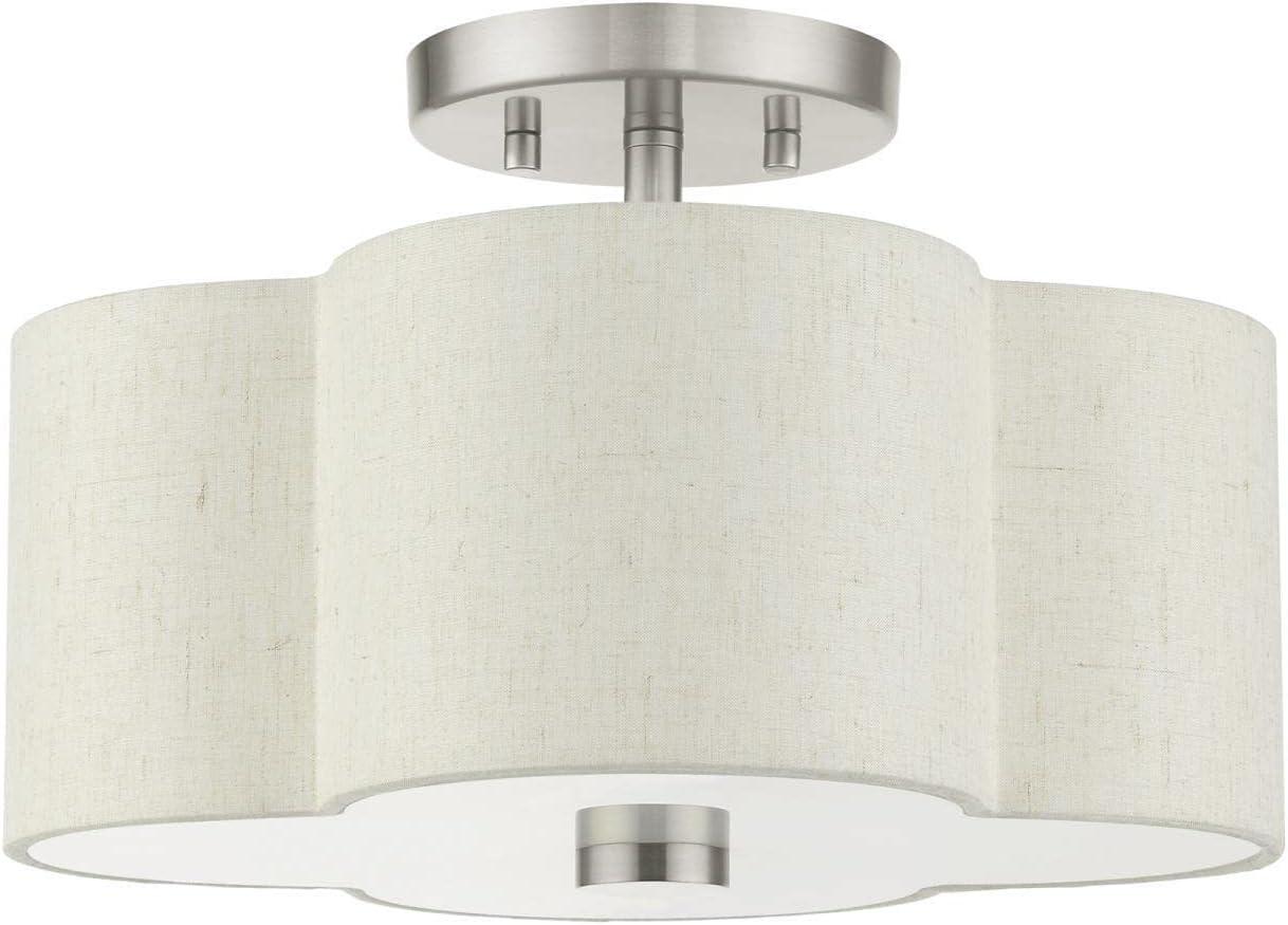 Livex Lighting - Solstice - 2 Light Semi-Flush Mount in French Country Style -