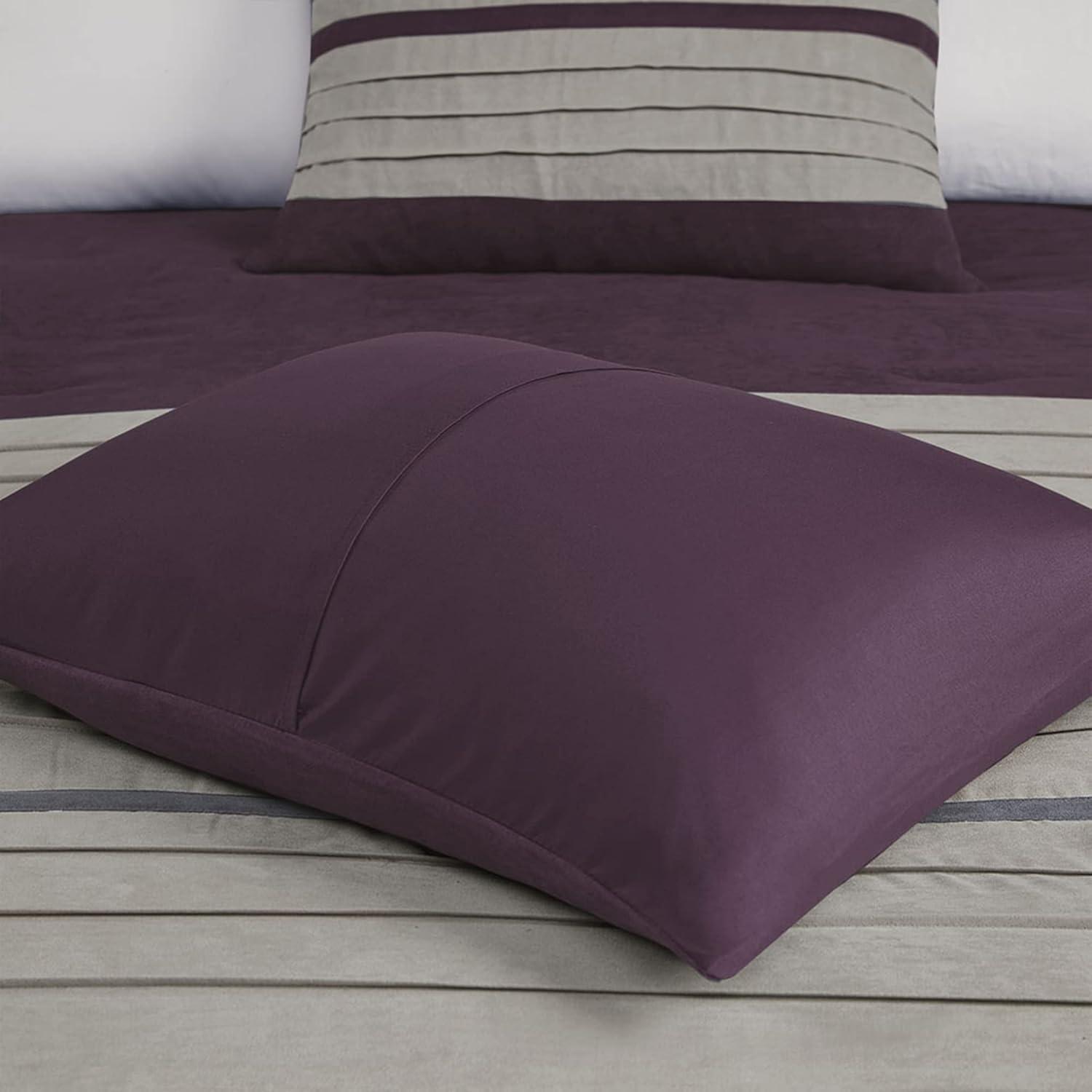 Palmer 7 PC Pieced Faux Suede Comforter Set