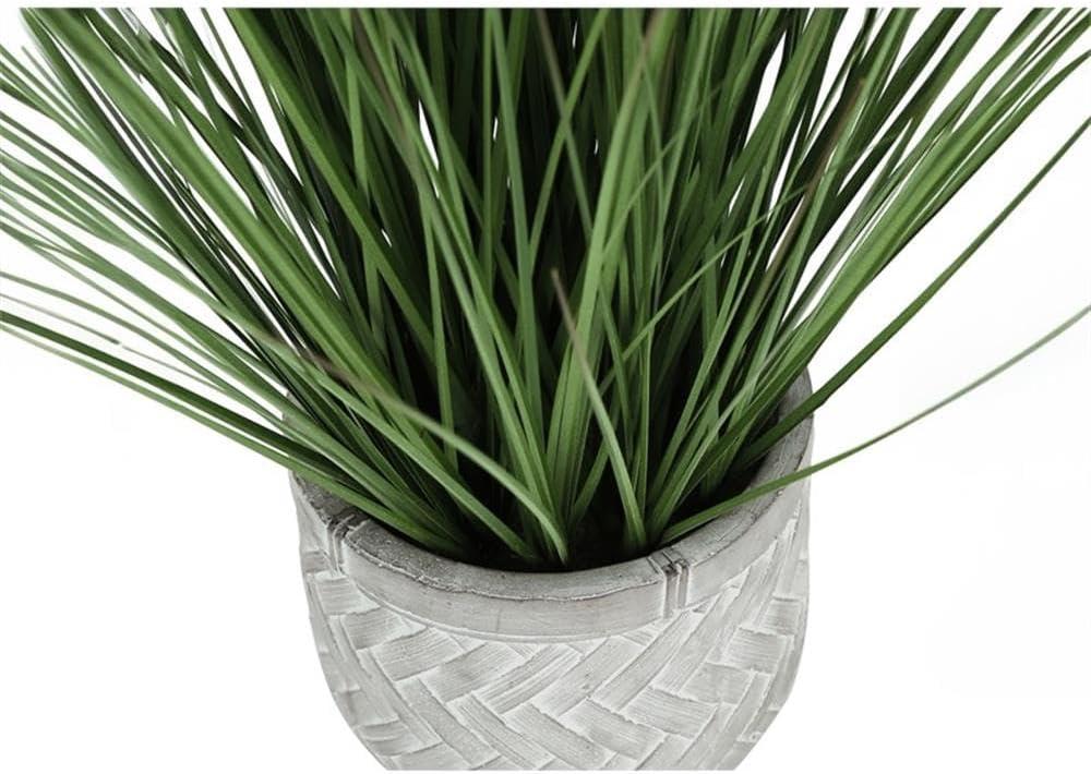 Monarch Specialties Artificial Plant 21 inch Tall Grass Indoor Faux Fake Table Greenery Potted Real Touch Decorative Green Grass White Pot