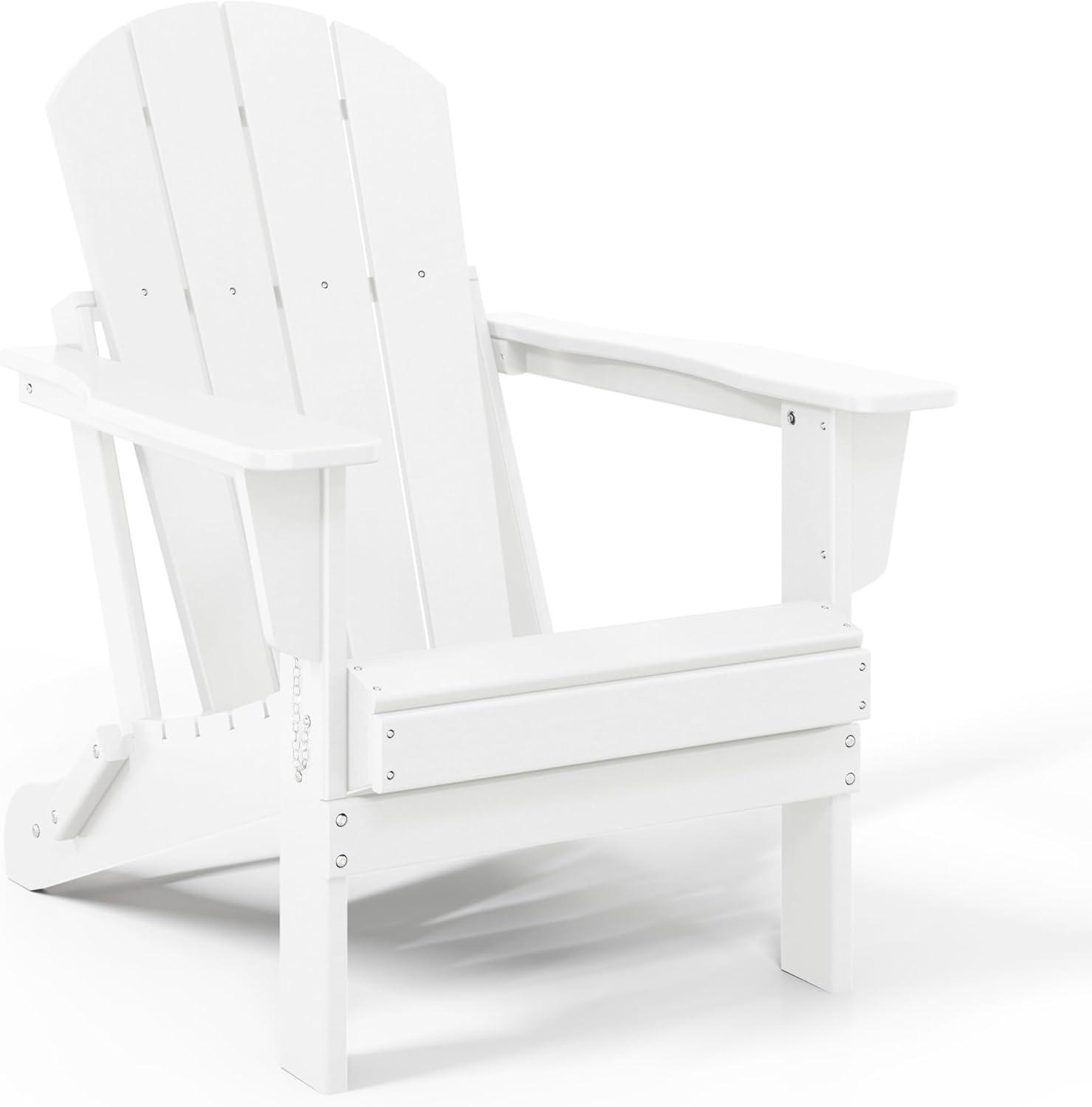 WestinTrends Malibu HDPE Outdoor Patio Folding Poly Adirondack Chair