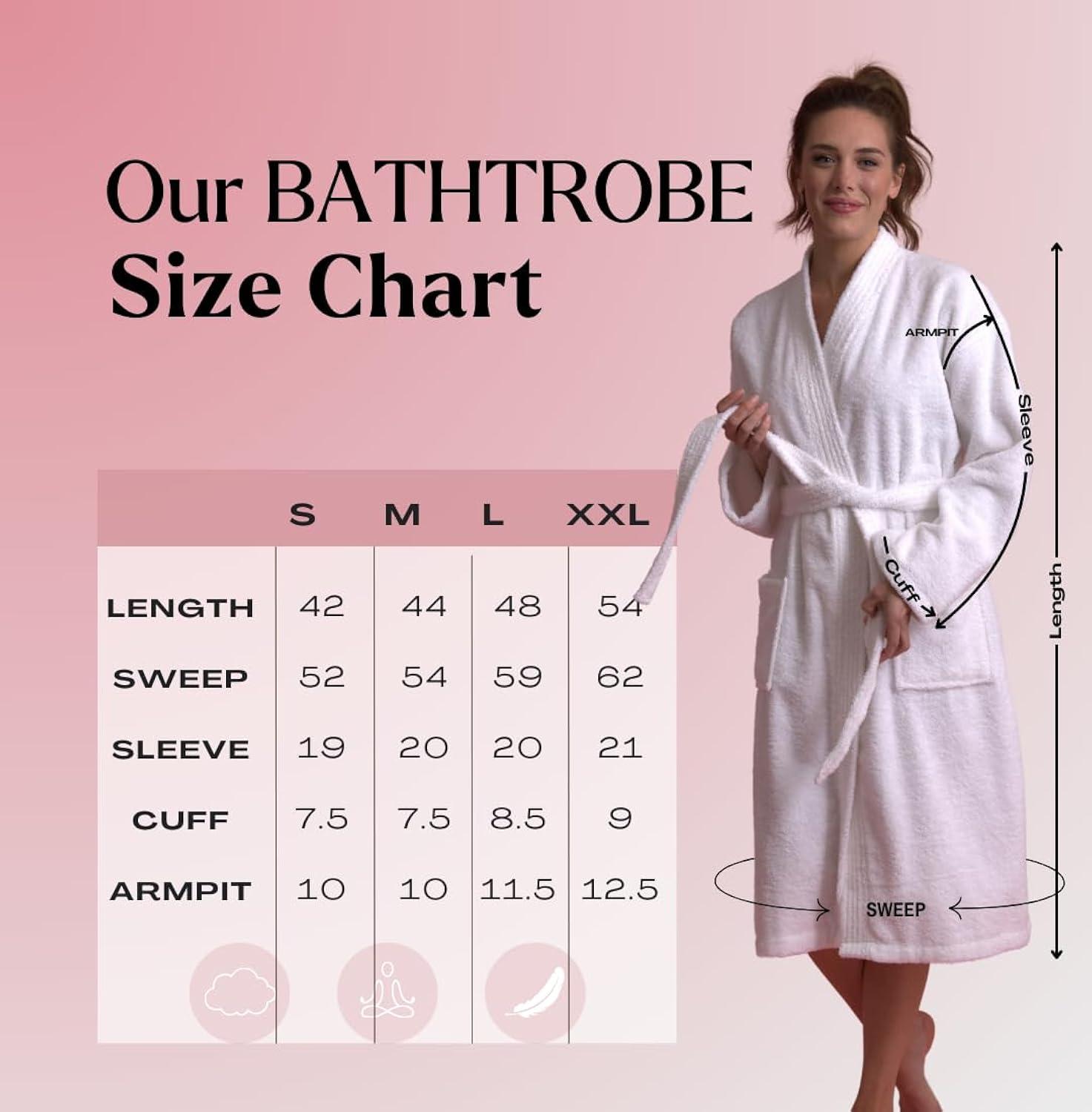 Ingobert Cotton Terry Cloth Mid-Calf Bathrobe with Pockets