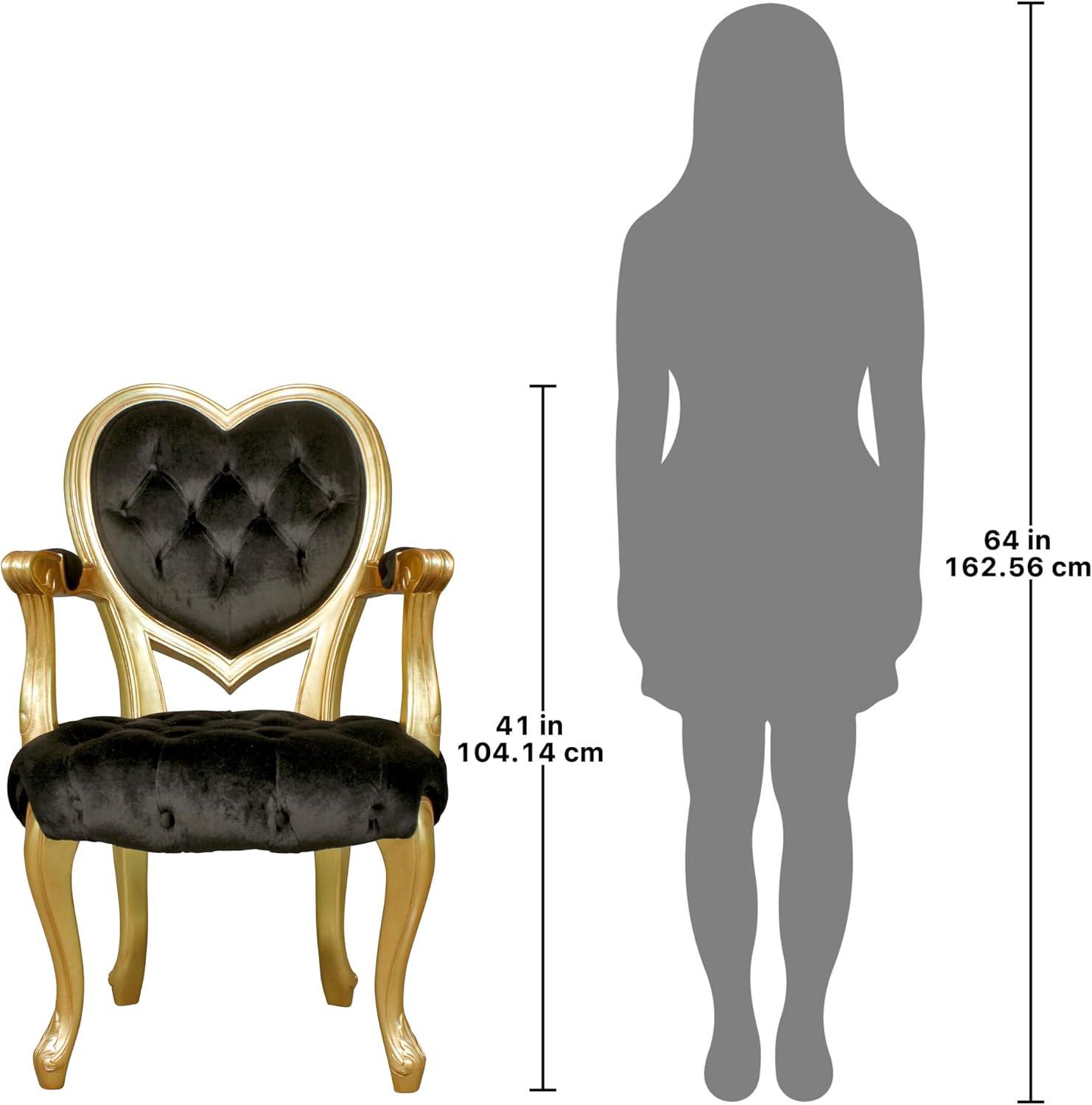 Design Toscano Sweetheart Victorian Heart-Backed Gilded Armchair