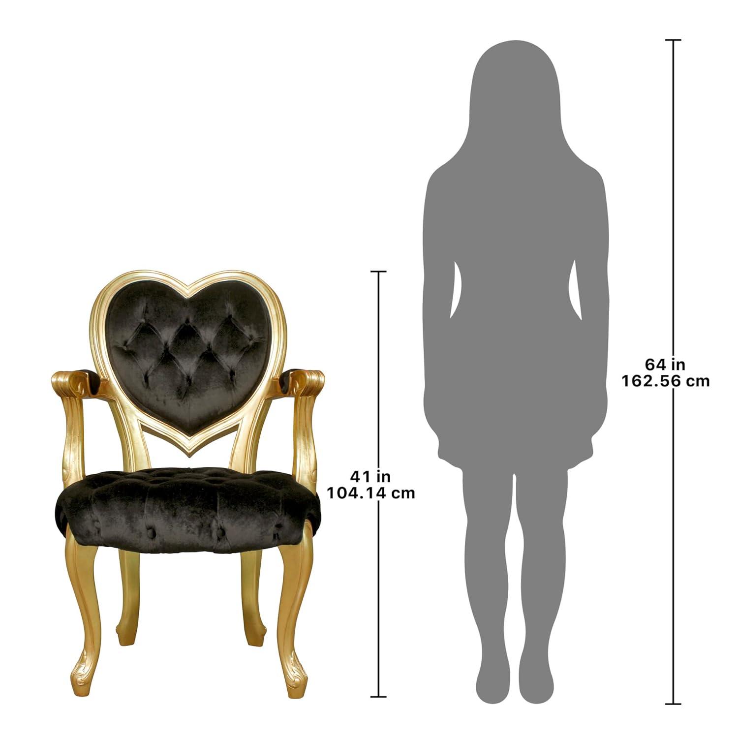 Design Toscano Sweetheart Victorian Heart-Backed Gilded Armchair