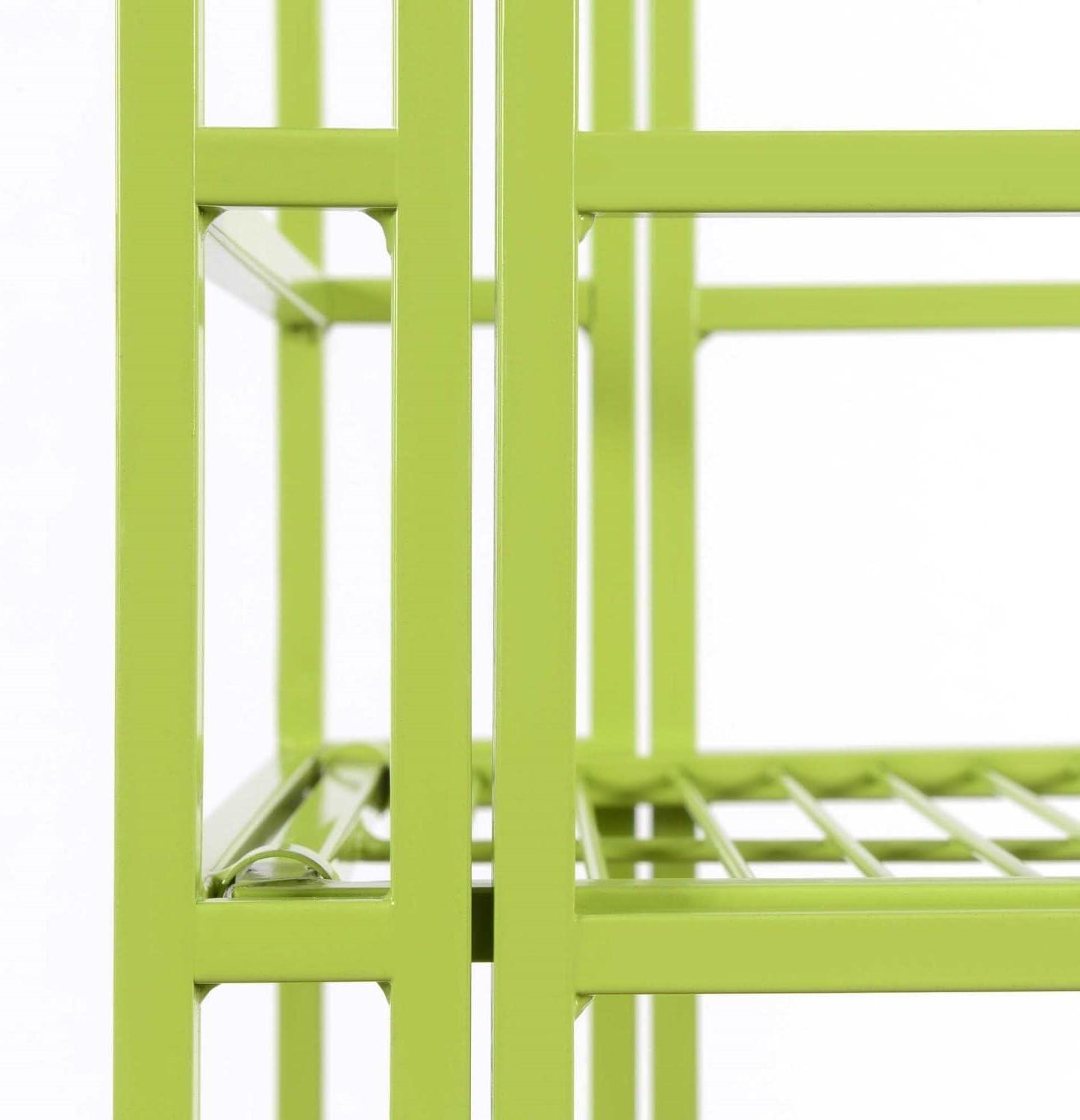 Convenience Concepts Xtra Storage 3 Tier Wide Folding Metal Shelf , Lime