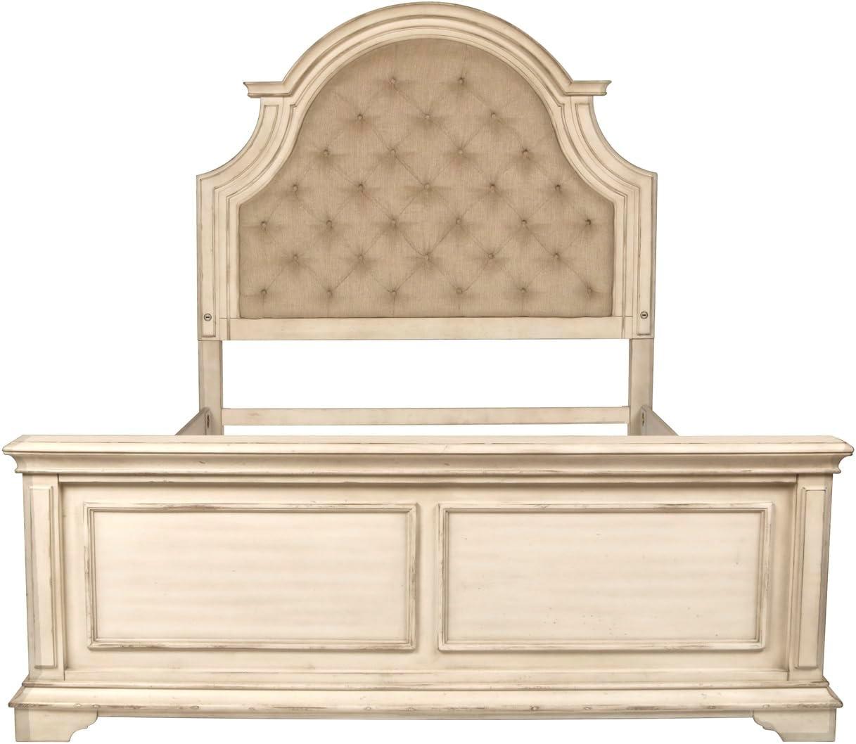 New Classic Furniture Anastasia Traditional Wood King Bed in Ant White