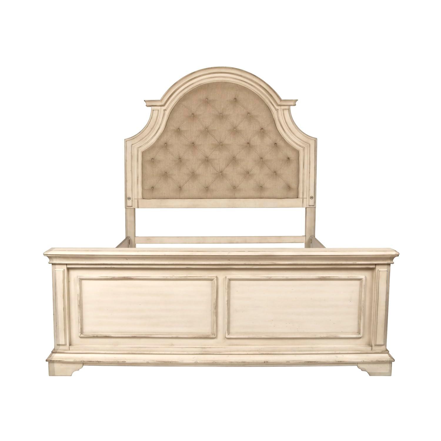 New Classic Furniture Anastasia Traditional Wood King Bed in Ant White