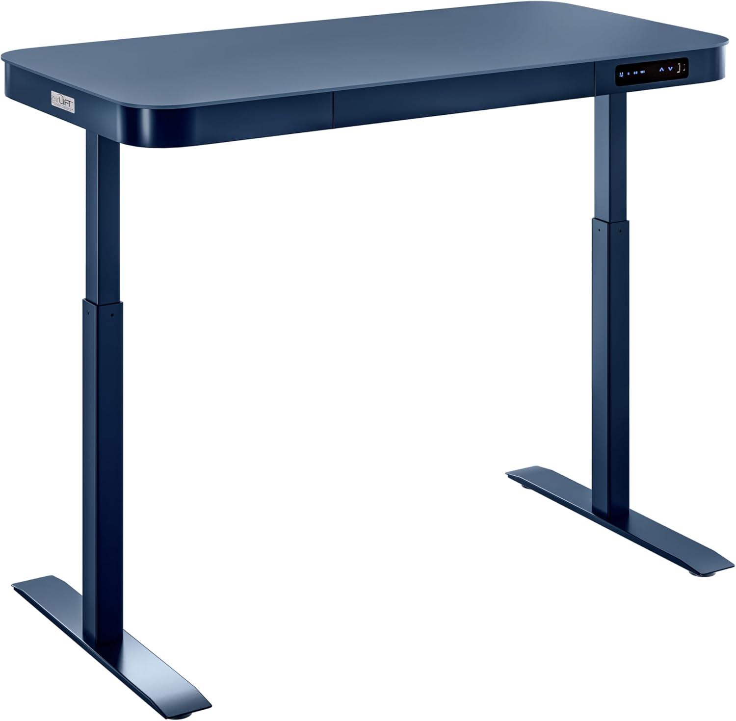 airLIFT 48" W Electric Adjustable Height Tempered Glass Desk