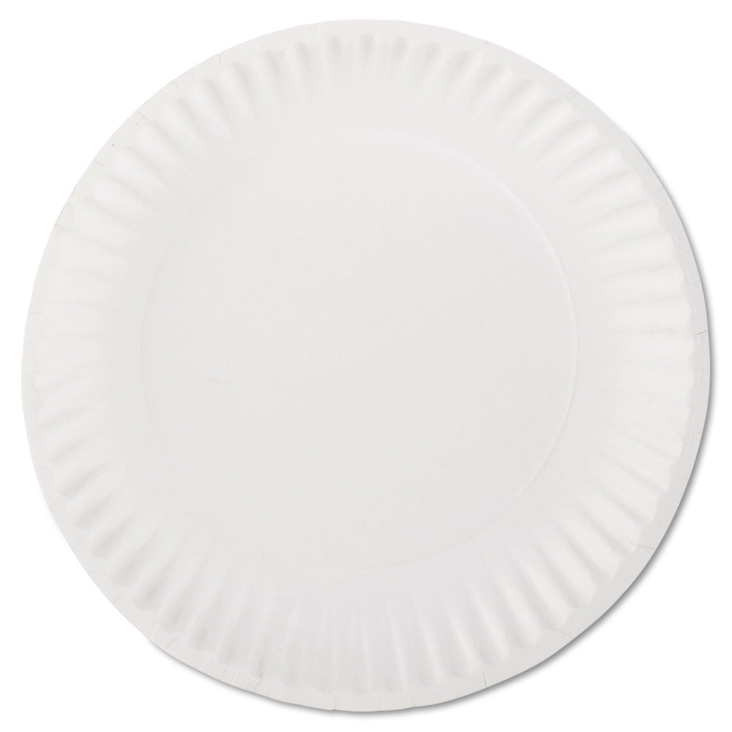 AJM Packaging Corporation White Paper Plates, 9" Diameter, 100 Count
