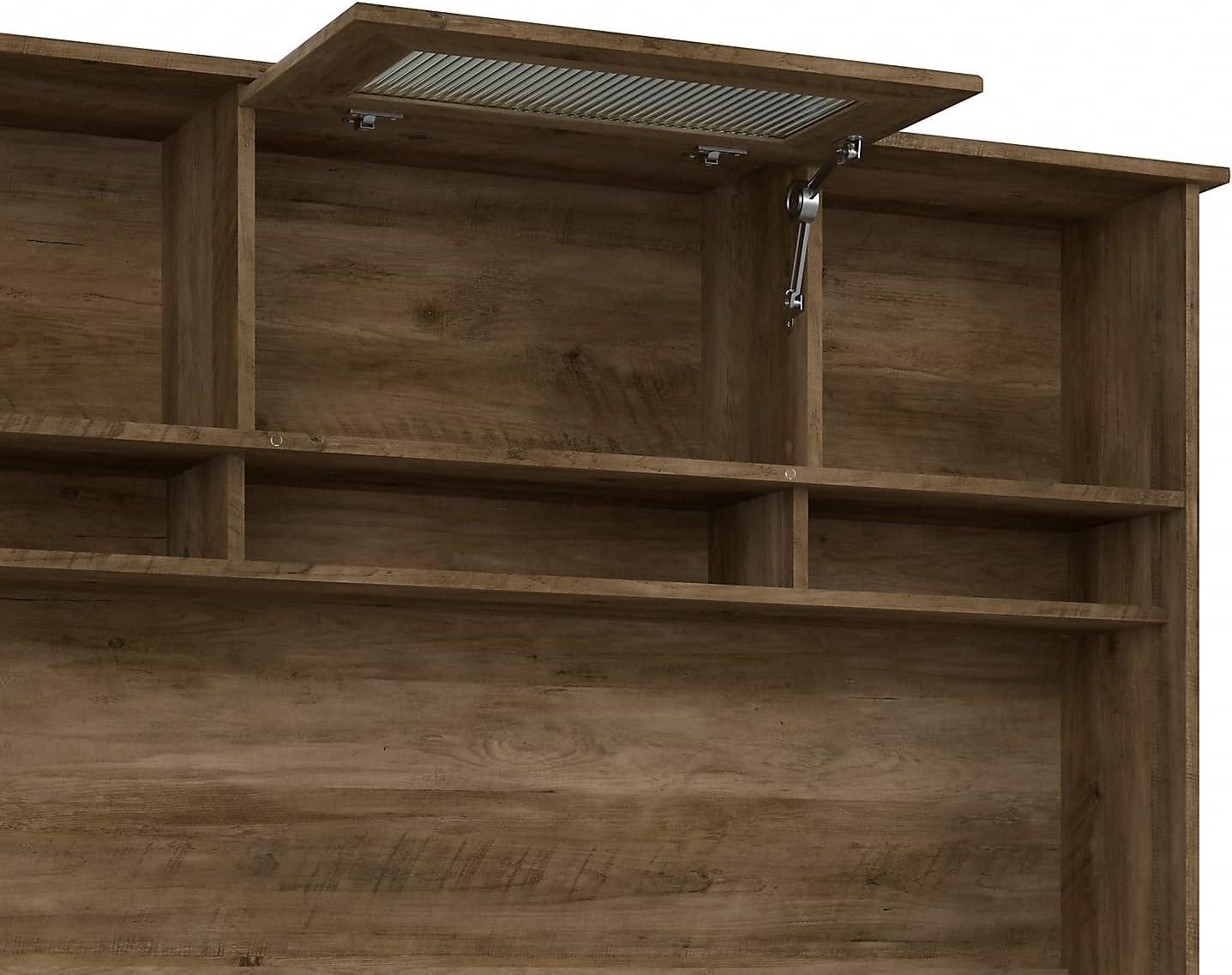 Cabot Modern 60W Hutch with Storage, Fits L Desk or Corner Desk (sold separately) in Reclaimed Pine