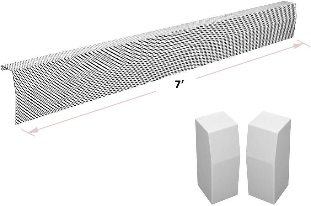 Elliptus 7-ft White Galvanized Steel Slip-On Baseboard Heater Cover