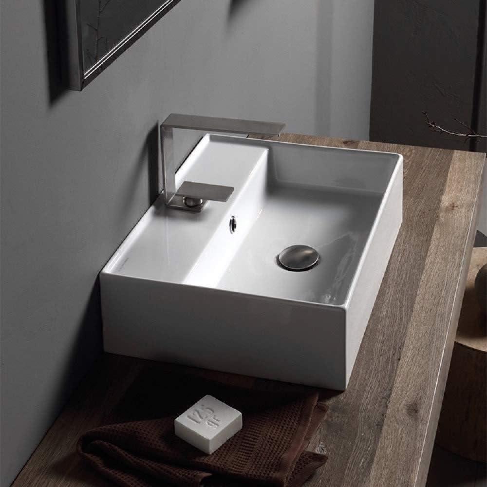 Scarabeo By Nameeks 15.1'' White Ceramic Rectangular Bathroom Sink with Overflow