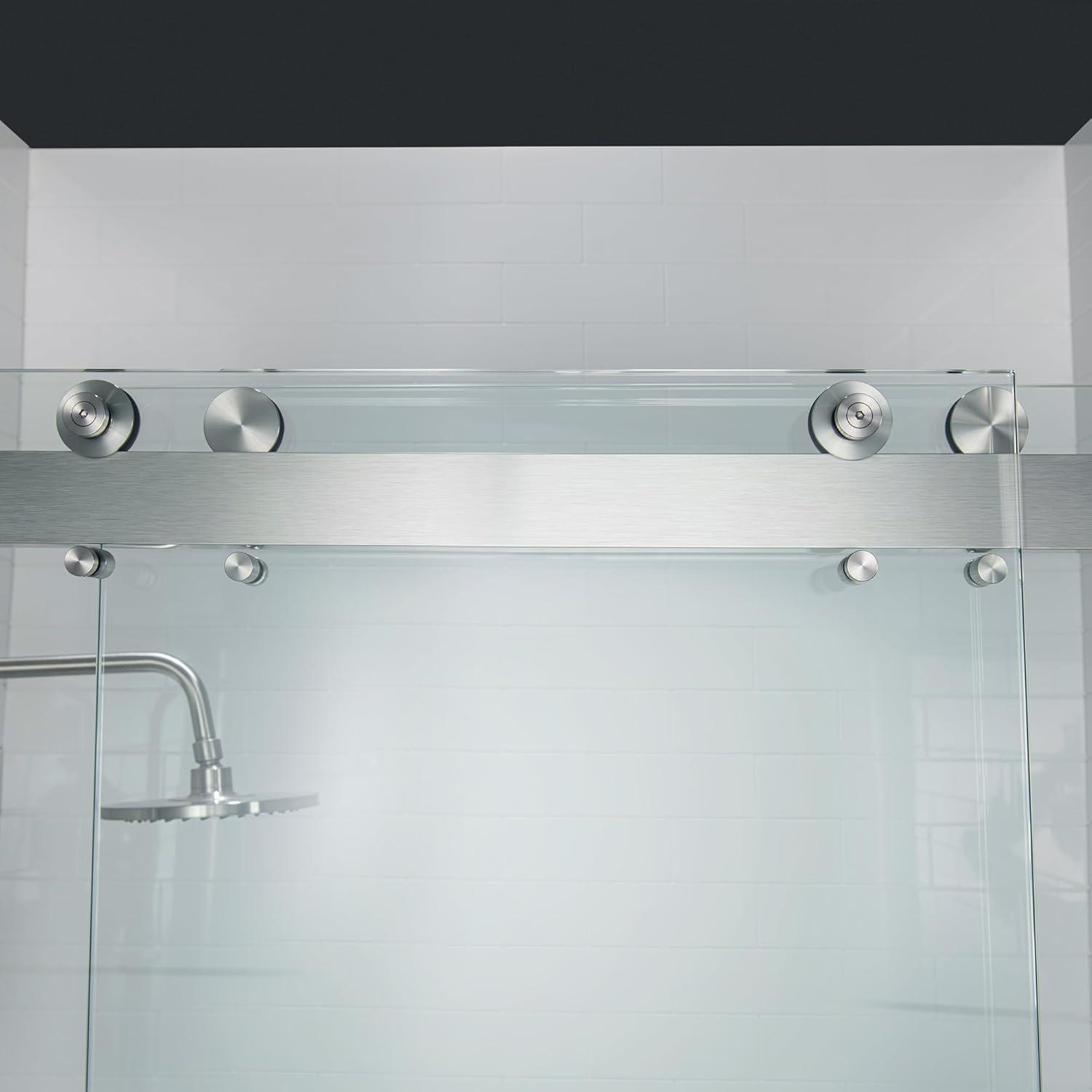 56-60" W x 76" H Double Sliding Frameless Shower Door with 3/8 in. Clear Glass